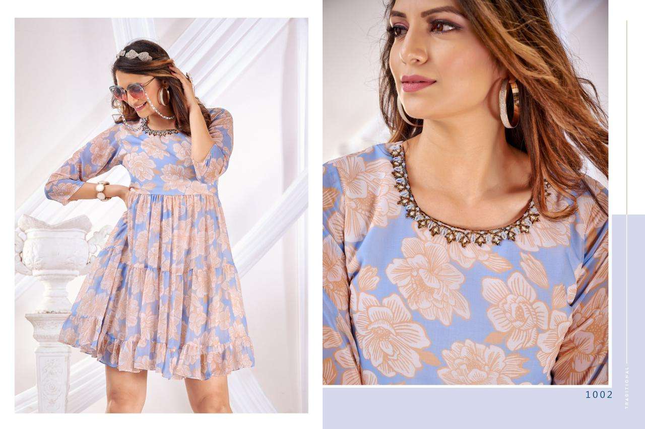 POONAM DESIGNER PRESENT LAUNCH NEW CATALOGUE WILD FLOWER 1PC CONCEPT FANCY TOP COLLECTION- WHOLESALE DEAR SURAT