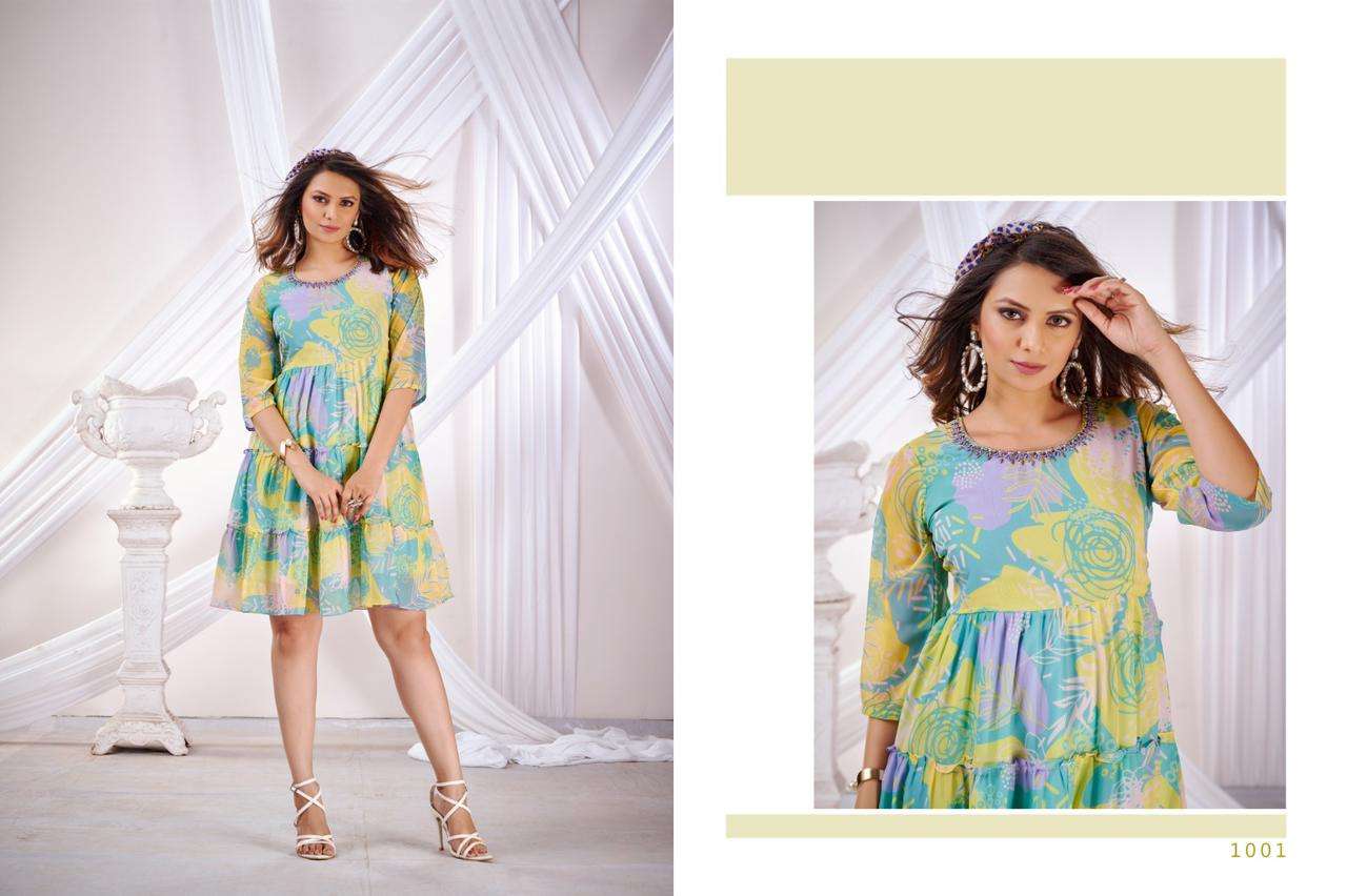 POONAM DESIGNER PRESENT LAUNCH NEW CATALOGUE WILD FLOWER 1PC CONCEPT FANCY TOP COLLECTION- WHOLESALE DEAR SURAT