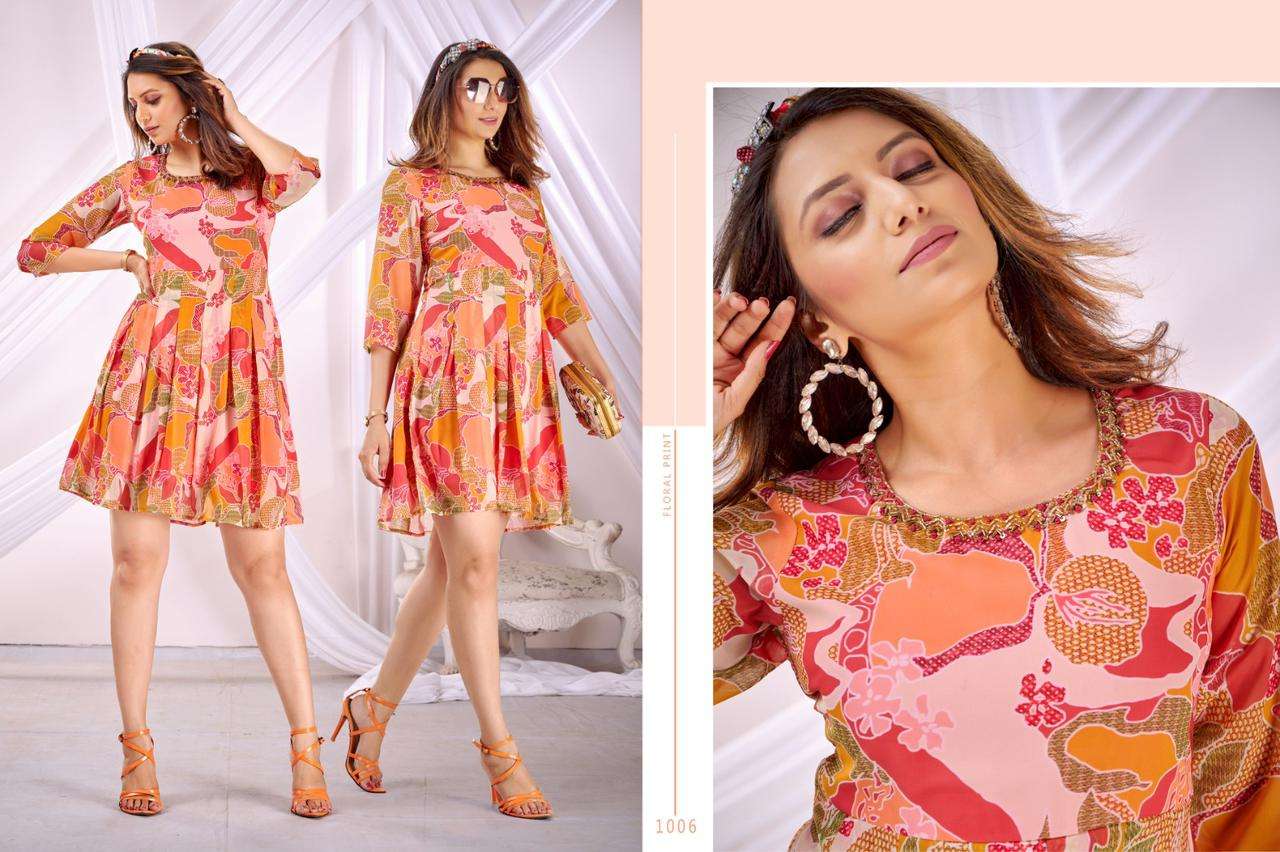 POONAM DESIGNER PRESENT LAUNCH NEW CATALOGUE WILD FLOWER 1PC CONCEPT FANCY TOP COLLECTION- WHOLESALE DEAR SURAT