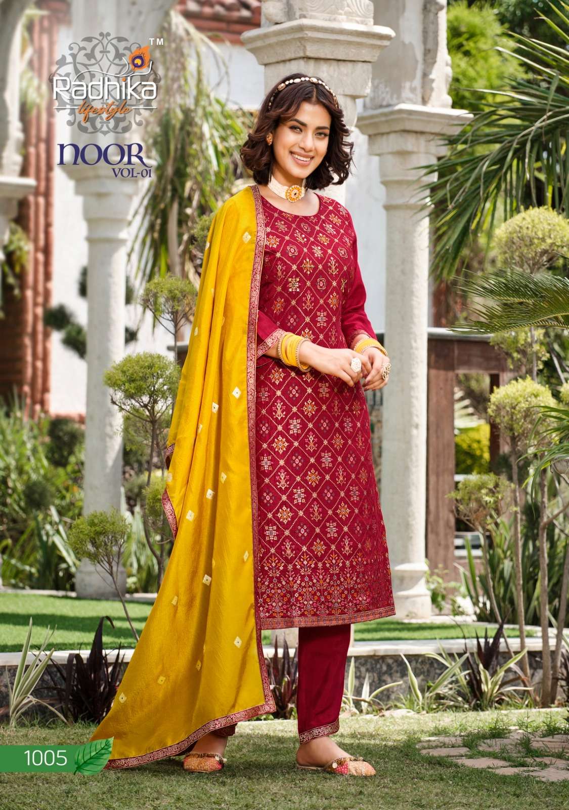 RADHIKA LIFESTYLE LAUNCHING NEW CATALOGUE NOOR VOL.1 3PCS CONCEPT KURTI PANT WITH DUPATTA SET- WHOLESALE EXPORTER SURAT