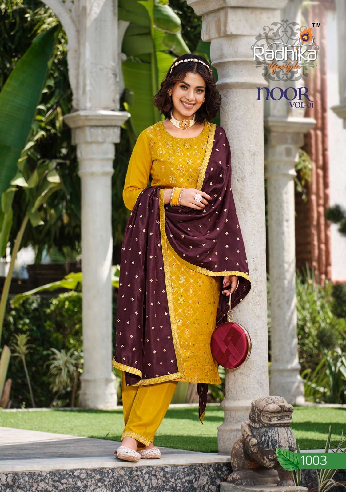 RADHIKA LIFESTYLE LAUNCHING NEW CATALOGUE NOOR VOL.1 3PCS CONCEPT KURTI PANT WITH DUPATTA SET- WHOLESALE EXPORTER SURAT