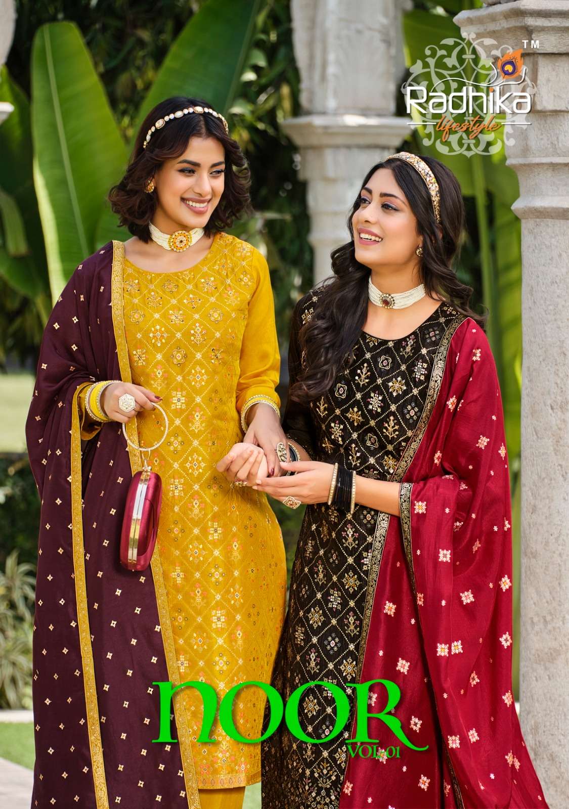 RADHIKA LIFESTYLE LAUNCHING NEW CATALOGUE NOOR VOL.1 3PCS CONCEPT KURTI PANT WITH DUPATTA SET- WHOLESALE EXPORTER SURAT