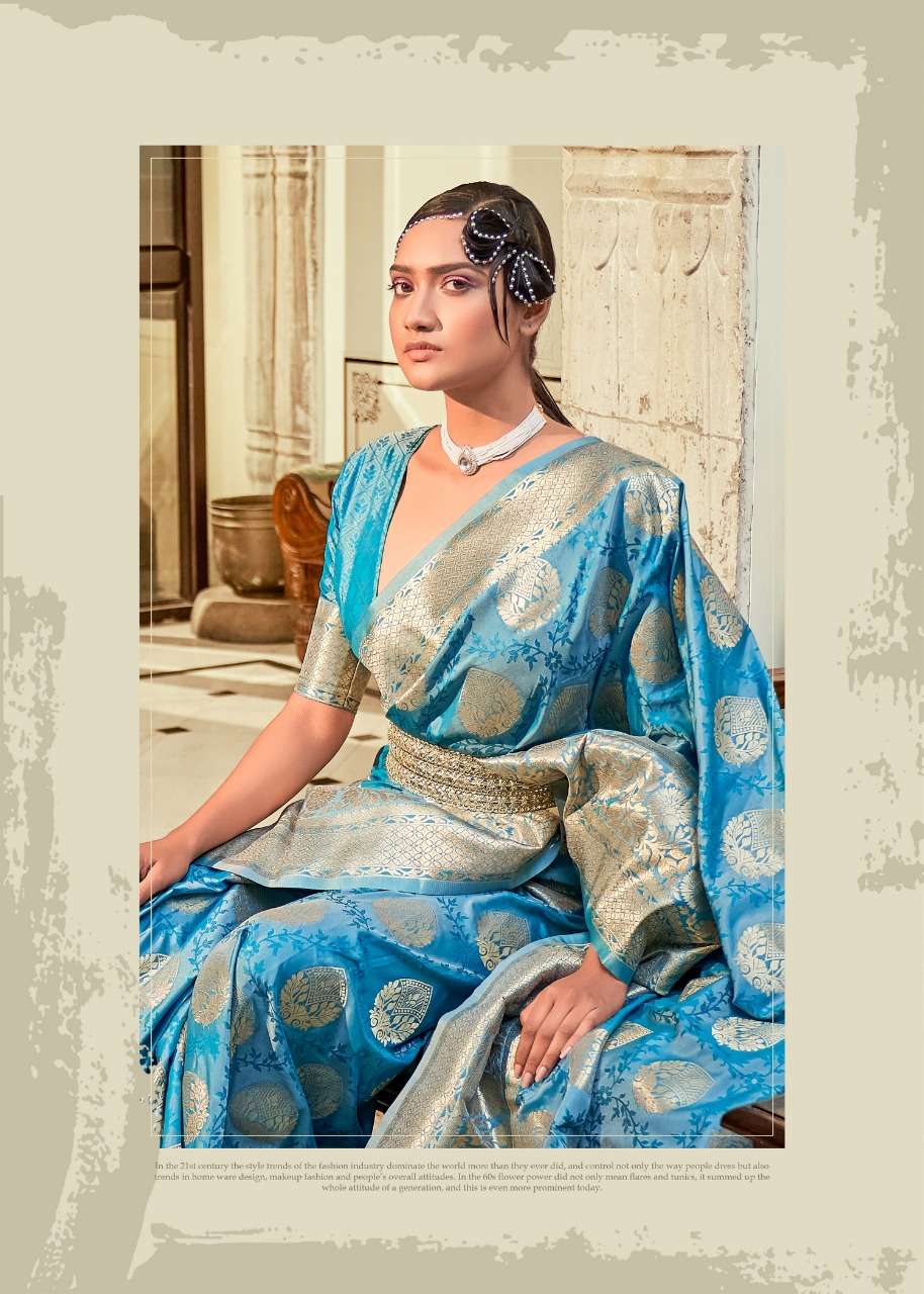 RAJPATH LAUNCHING THE NEW CATALOGUE ROZY SILK BANARASI BUTTA SILK WITH ZARI WEAVING SAREE COLLECTION- WHOLESALE SUPPLIER SURAT