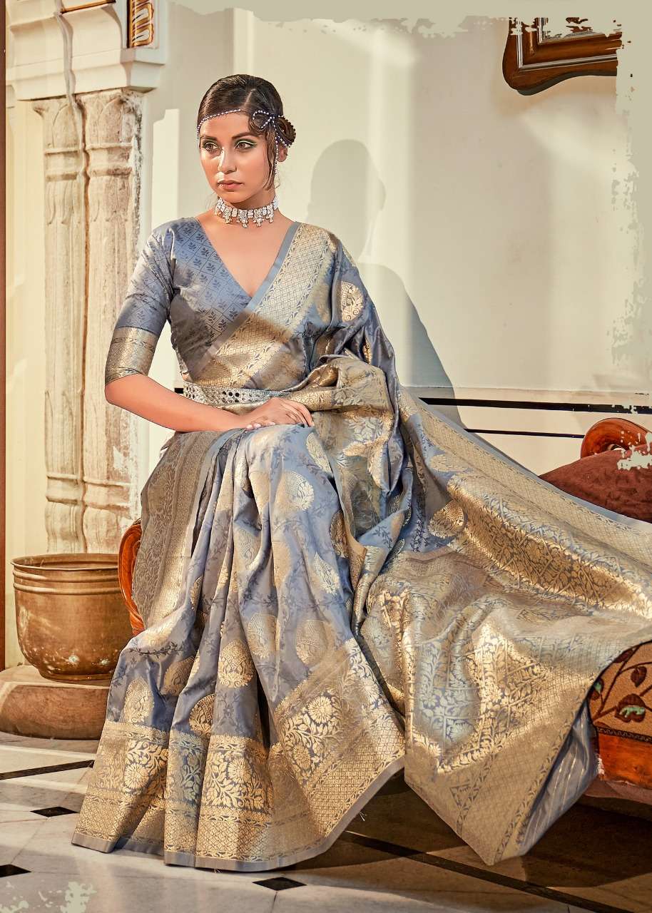 RAJPATH LAUNCHING THE NEW CATALOGUE ROZY SILK BANARASI BUTTA SILK WITH ZARI WEAVING SAREE COLLECTION- WHOLESALE SUPPLIER SURAT