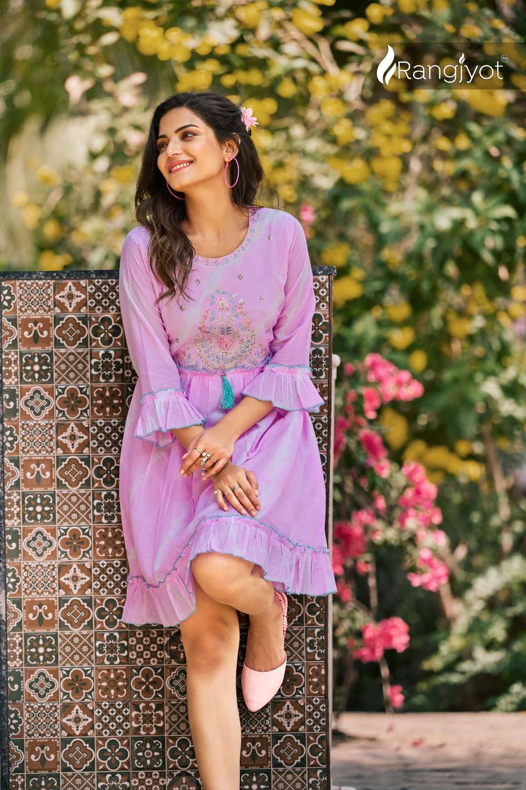 RANGJYOT LAUNCH BY CASUAL WEAR TUNIC TOP - 1005