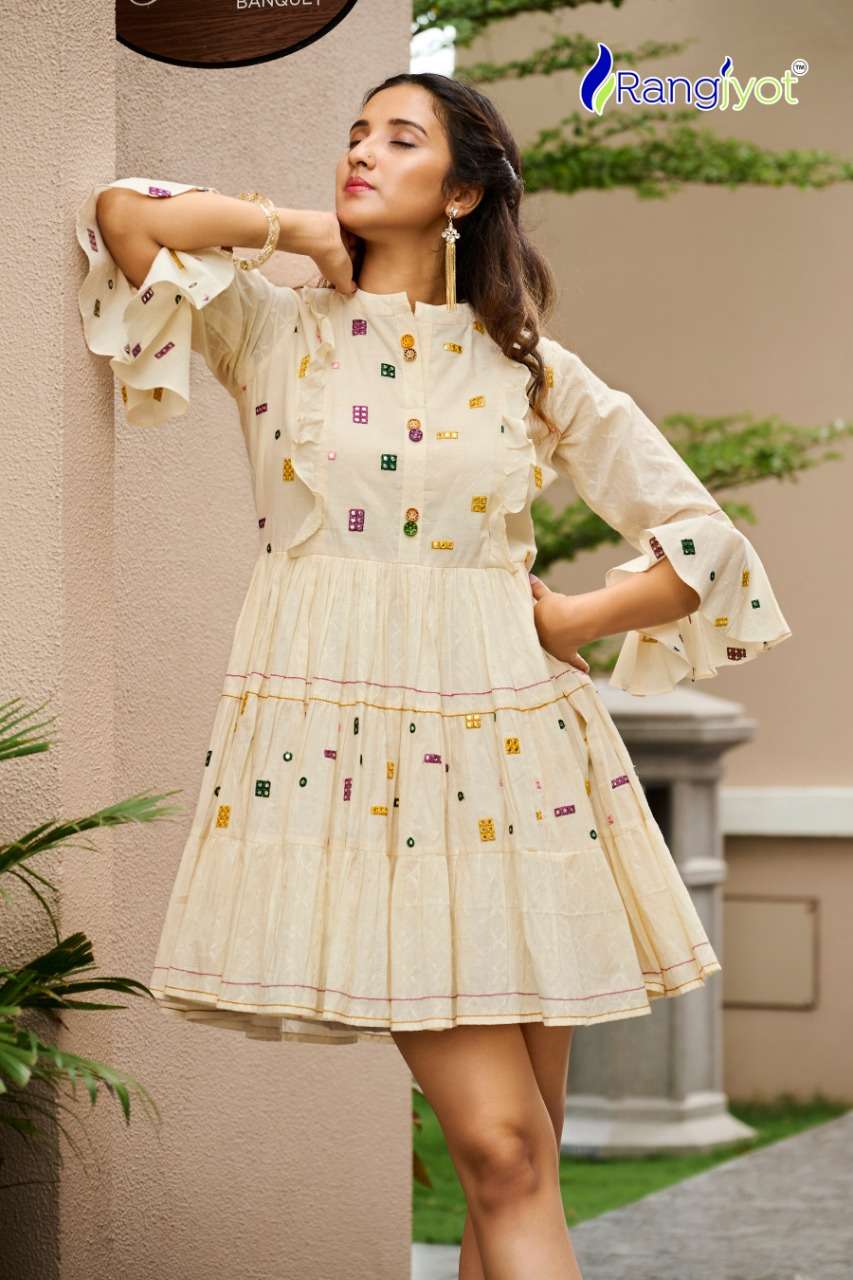 RANGJYOT LAUNCHING NEW CATALOGUE UNIQUE VOL-1 1PC CONCEPT TUNIC TOP COLLECTION- WHOLESALE SUPPLIER SURAT