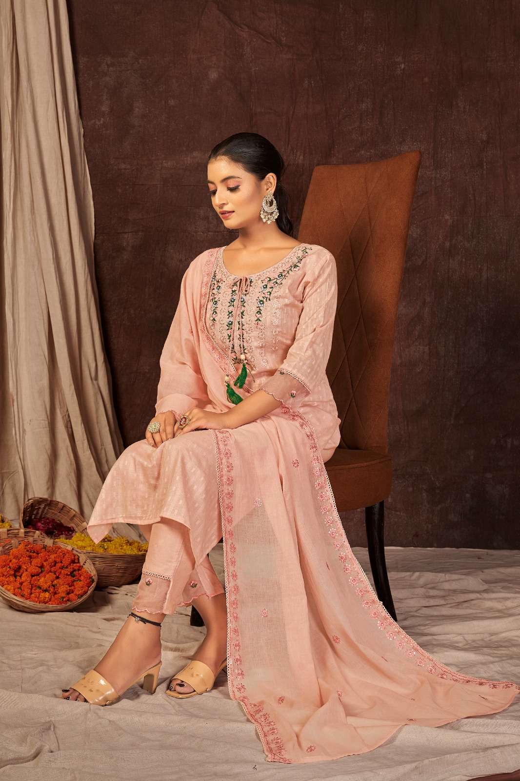 SLIVA PRESENT LAUNCHING THE NEW CATALOGUE COTTON BEAUTY 3PCS CONCEPT KURTI PANT WITH DUPATTA SET- WHOLESALE SUPPLIER SURAT