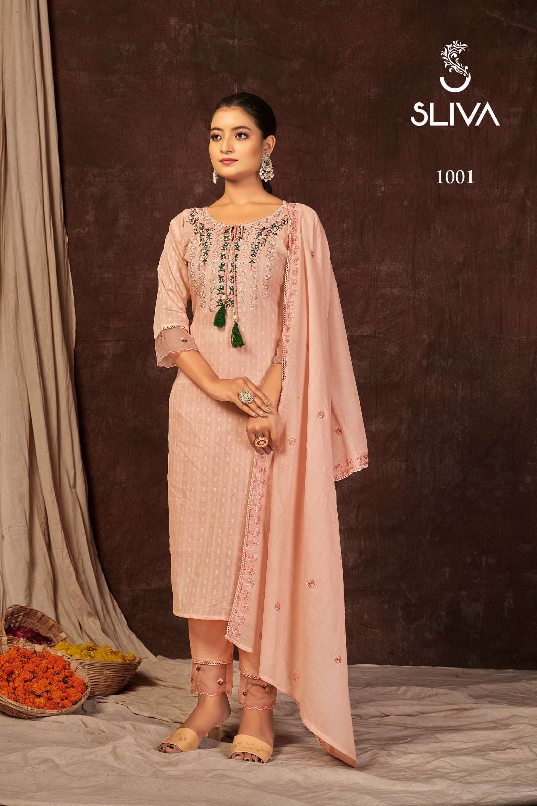 SLIVA PRESENT LAUNCHING THE NEW CATALOGUE COTTON BEAUTY 3PCS CONCEPT KURTI PANT WITH DUPATTA SET- WHOLESALE SUPPLIER SURAT