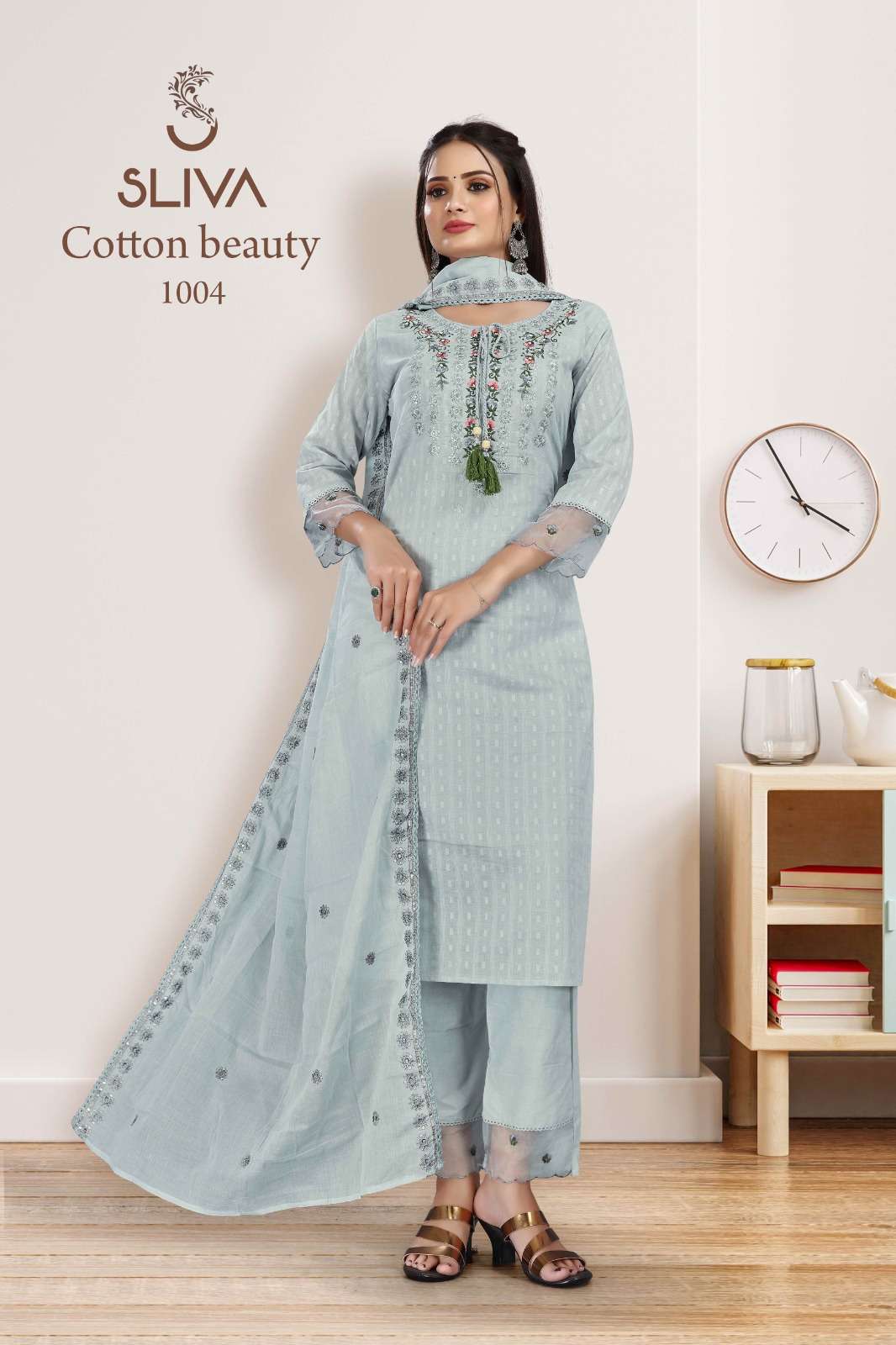 SLIVA PRESENT LAUNCHING THE NEW CATALOGUE COTTON BEAUTY 3PCS CONCEPT KURTI PANT WITH DUPATTA SET- WHOLESALE SUPPLIER SURAT