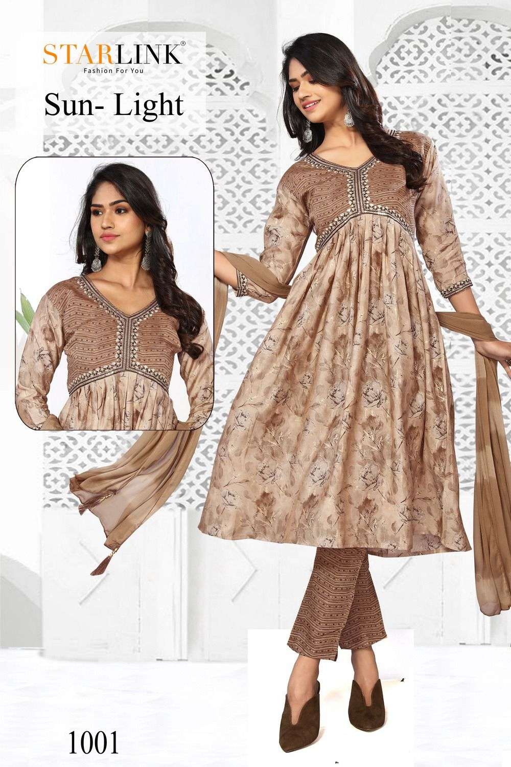 STARLINK LAUNCHING THE NEW CATALOGUE SUN-LIGHT 3PCS CONCEPT KURTI PANT WITH DUPATTA SET- WHOLSALE SUPPLIER SURAT