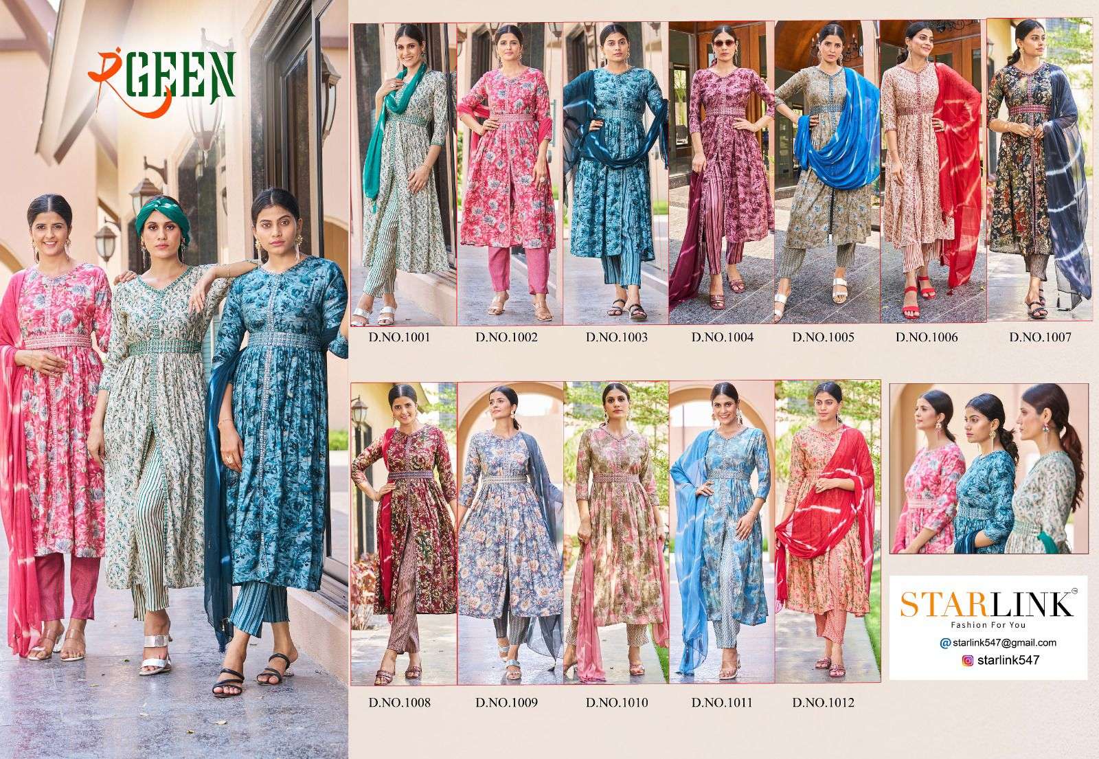 STARLINK PRESENT LAUNCHING THE NEW CATALOGUE RANGEEN 3PCS CONCEPT KURTI PANT WITH DUPATTA SET- WHOLESALE DEALER SURAT