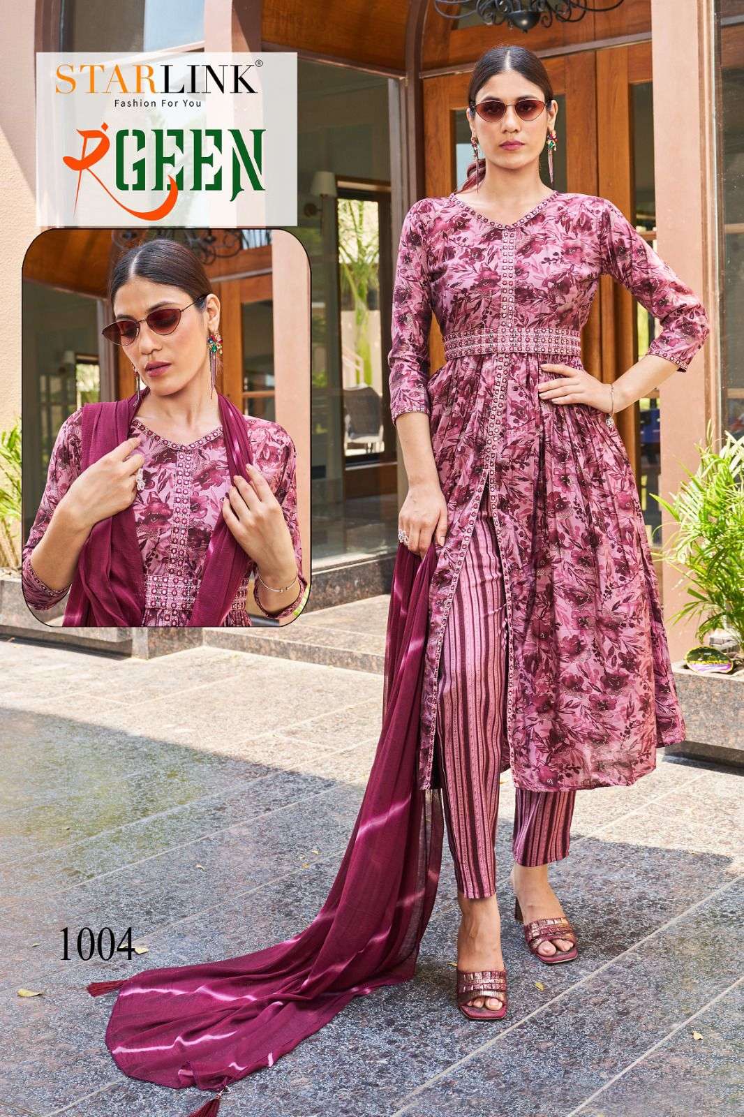 STARLINK PRESENT LAUNCHING THE NEW CATALOGUE RANGEEN 3PCS CONCEPT KURTI PANT WITH DUPATTA SET- WHOLESALE DEALER SURAT