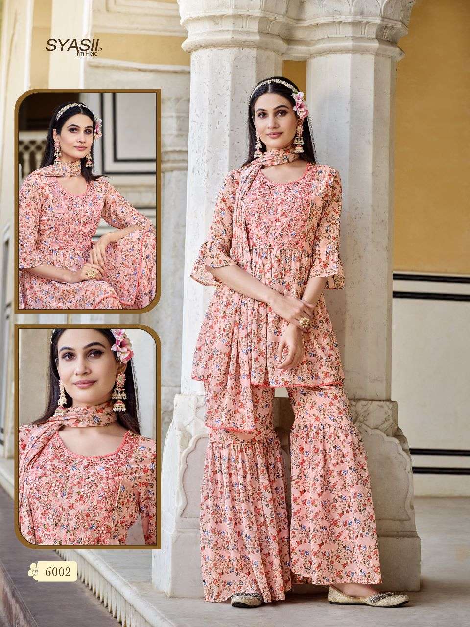 SYASII PRESENT LAUNCHING NEW CATALOGUE AERA VOL-2 3PCS CONCEPT TUNIC TOP BOTTOM & DUPATTA SET- WHOLESALE DEALER SURAT