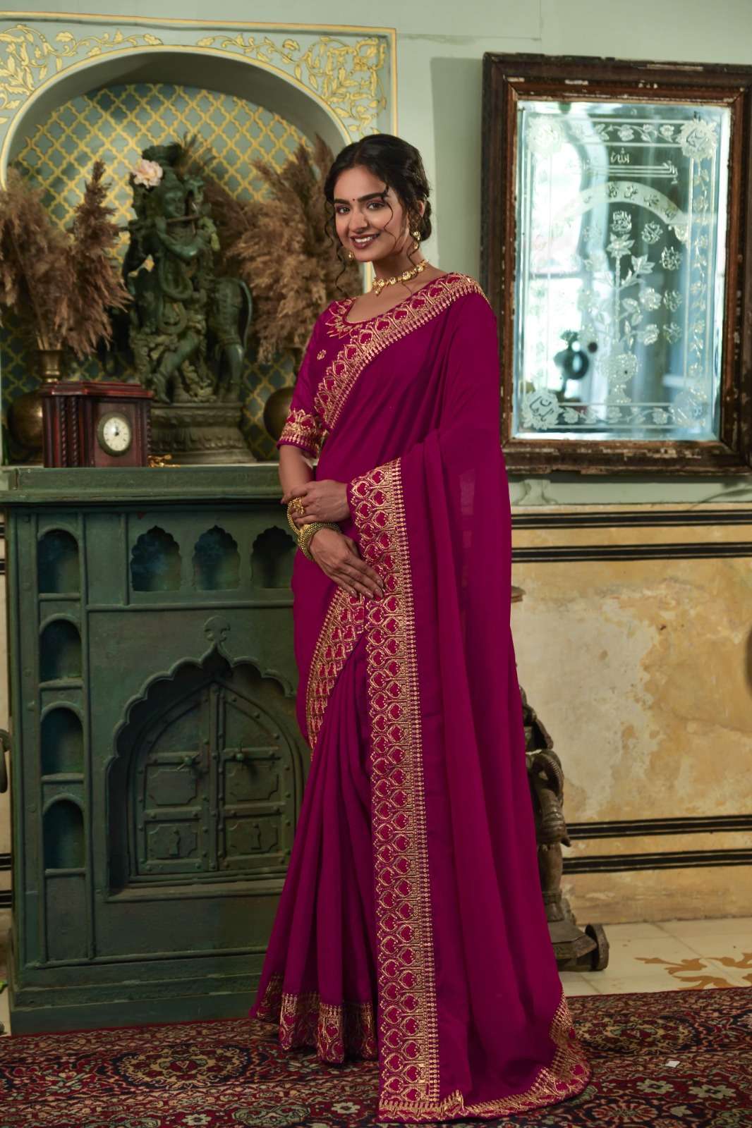 TEXOFAB PRESENT LAUNCHING THE NEW CATALOGUE DNB-2001 SAREE WITH UNSTITCHED BLOUSE COLLECTION- MANUFACTURER SURAT