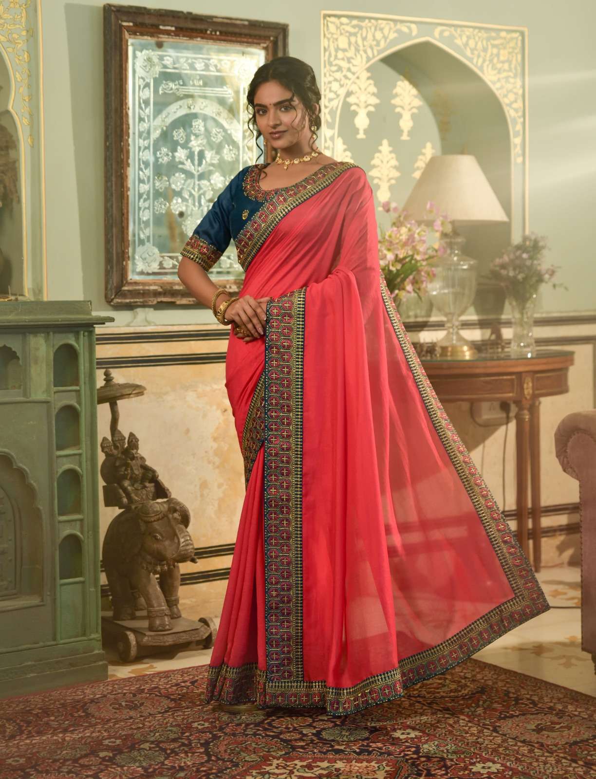 TEXOFAB PRESENT LAUNCHING THE NEW CATALOGUE DNB-2001 SAREE WITH UNSTITCHED BLOUSE COLLECTION- MANUFACTURER SURAT