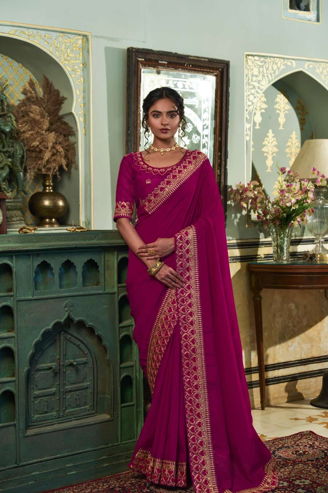 TEXOFAB PRESENT LAUNCHING THE NEW CATALOGUE DNB-2001 SAREE WITH UNSTITCHED BLOUSE COLLECTION- MANUFACTURER SURAT