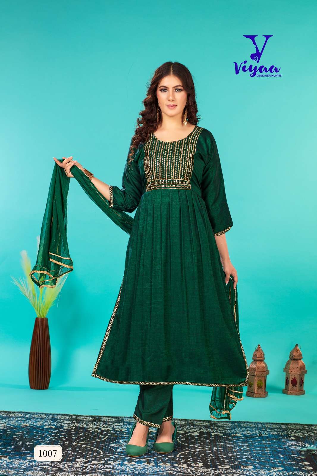 VIYAA DESIGNER PRESENT LAUNCHING NEW CATALOGUE OCCASSION 3PCS CONCEPT KURTI PANT WITH DUPATTA- WHOLESALE DEALER SURAT