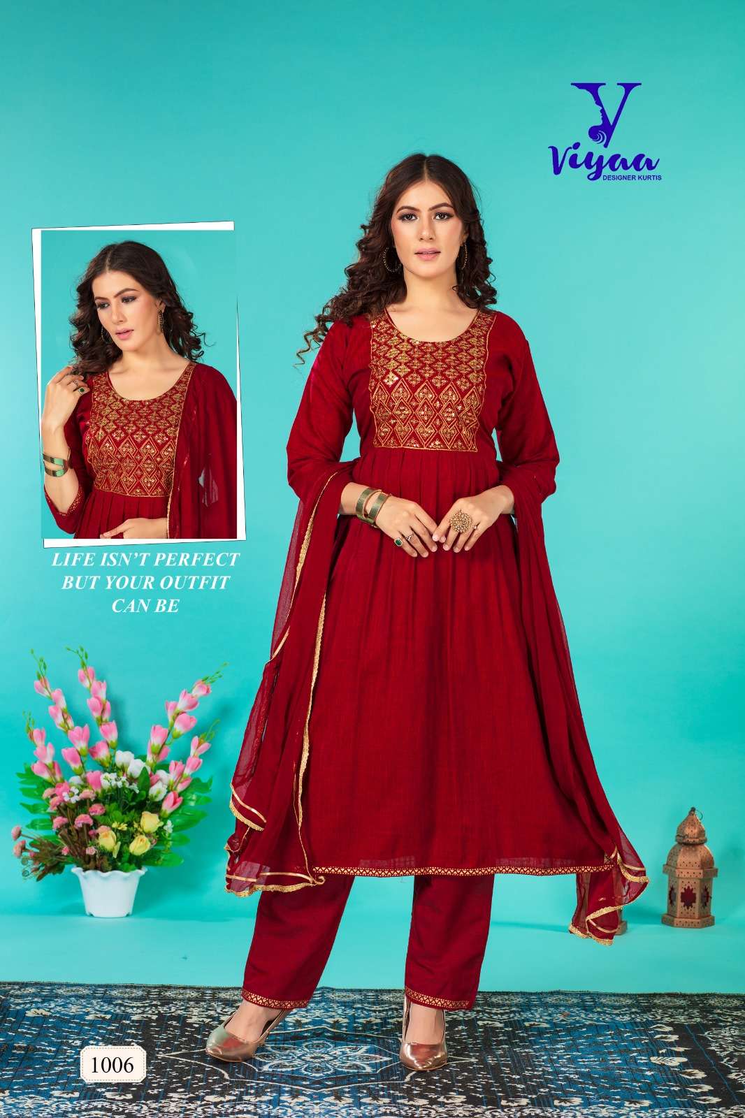 VIYAA DESIGNER PRESENT LAUNCHING NEW CATALOGUE OCCASSION 3PCS CONCEPT KURTI PANT WITH DUPATTA- WHOLESALE DEALER SURAT
