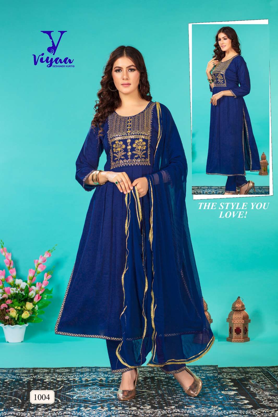 VIYAA DESIGNER PRESENT LAUNCHING NEW CATALOGUE OCCASSION 3PCS CONCEPT KURTI PANT WITH DUPATTA- WHOLESALE DEALER SURAT