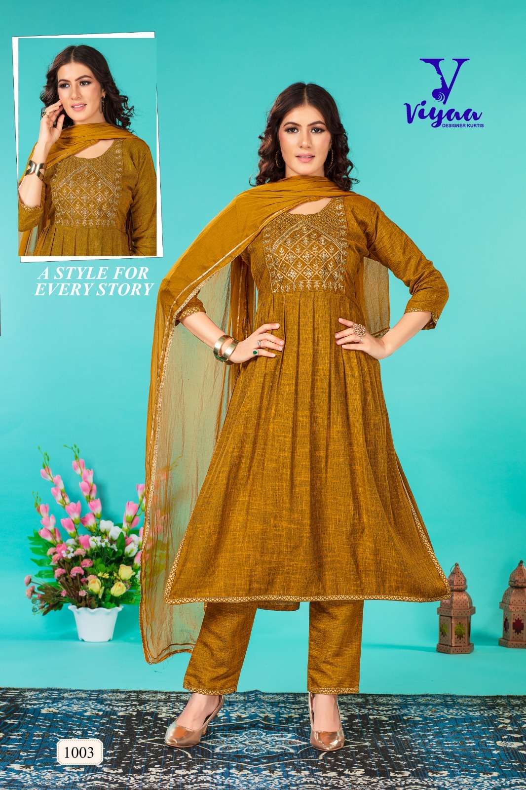 VIYAA DESIGNER PRESENT LAUNCHING NEW CATALOGUE OCCASSION 3PCS CONCEPT KURTI PANT WITH DUPATTA- WHOLESALE DEALER SURAT