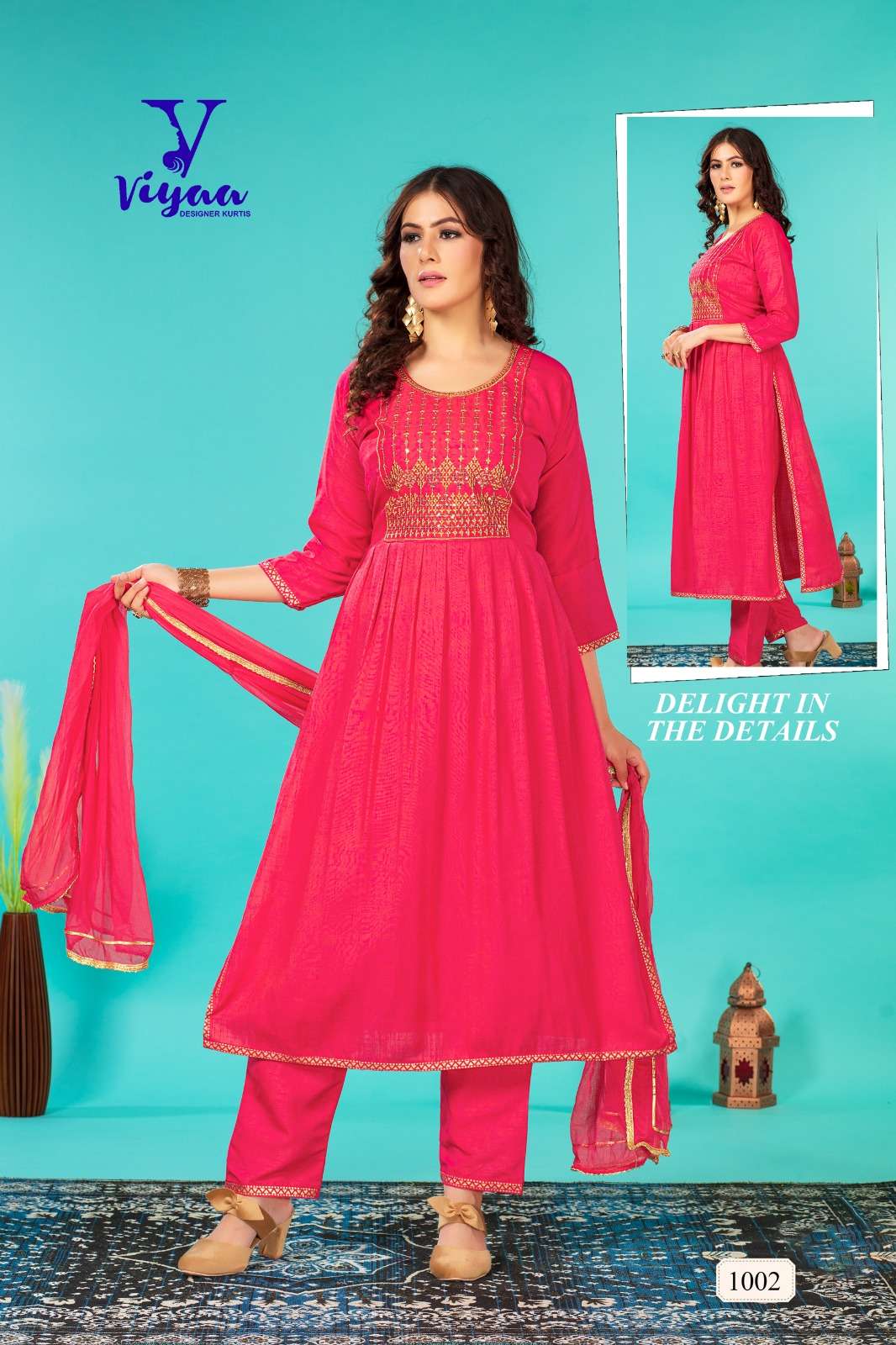 VIYAA DESIGNER PRESENT LAUNCHING NEW CATALOGUE OCCASSION 3PCS CONCEPT KURTI PANT WITH DUPATTA- WHOLESALE DEALER SURAT