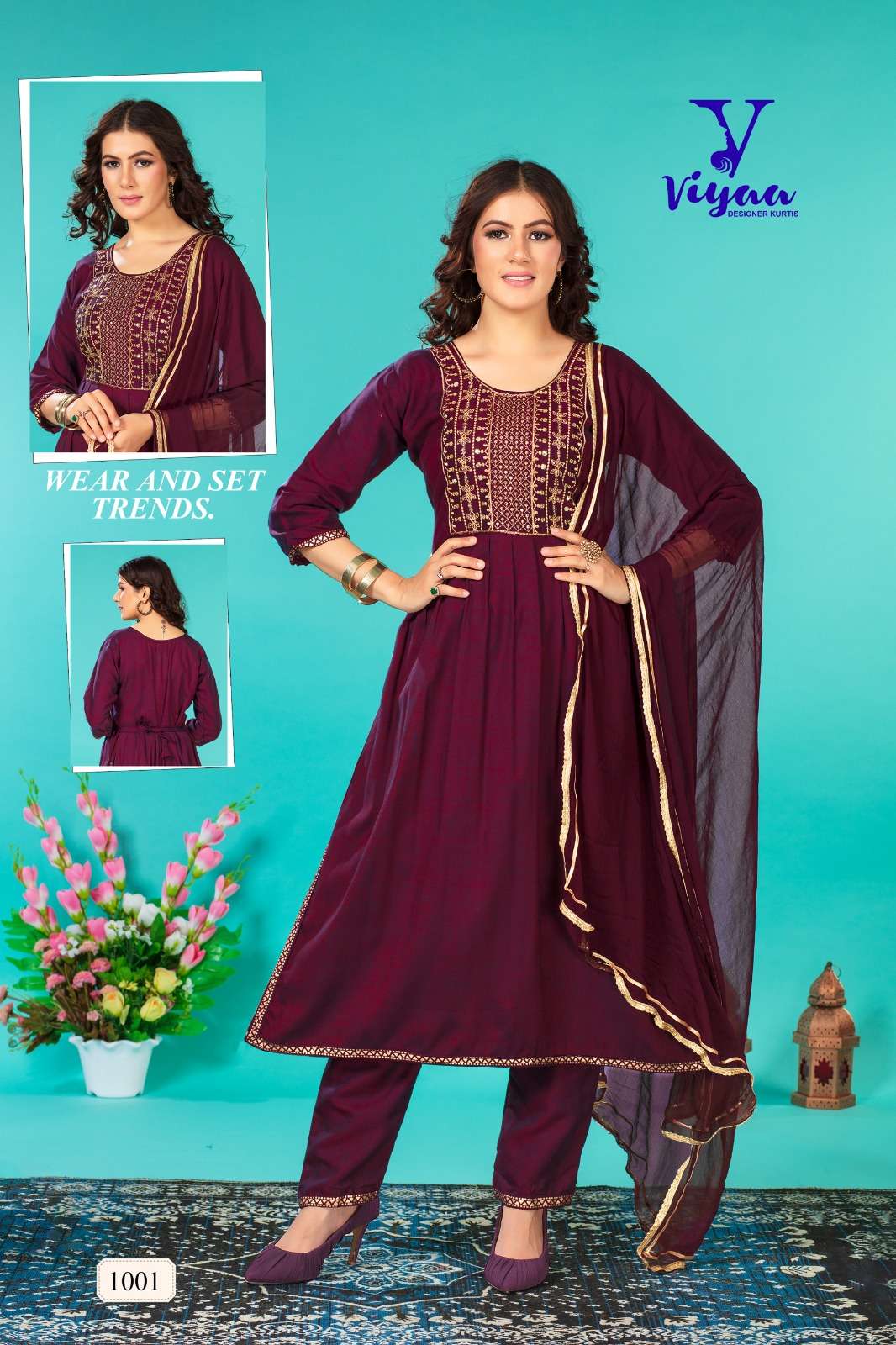 VIYAA DESIGNER PRESENT LAUNCHING NEW CATALOGUE OCCASSION 3PCS CONCEPT KURTI PANT WITH DUPATTA- WHOLESALE DEALER SURAT