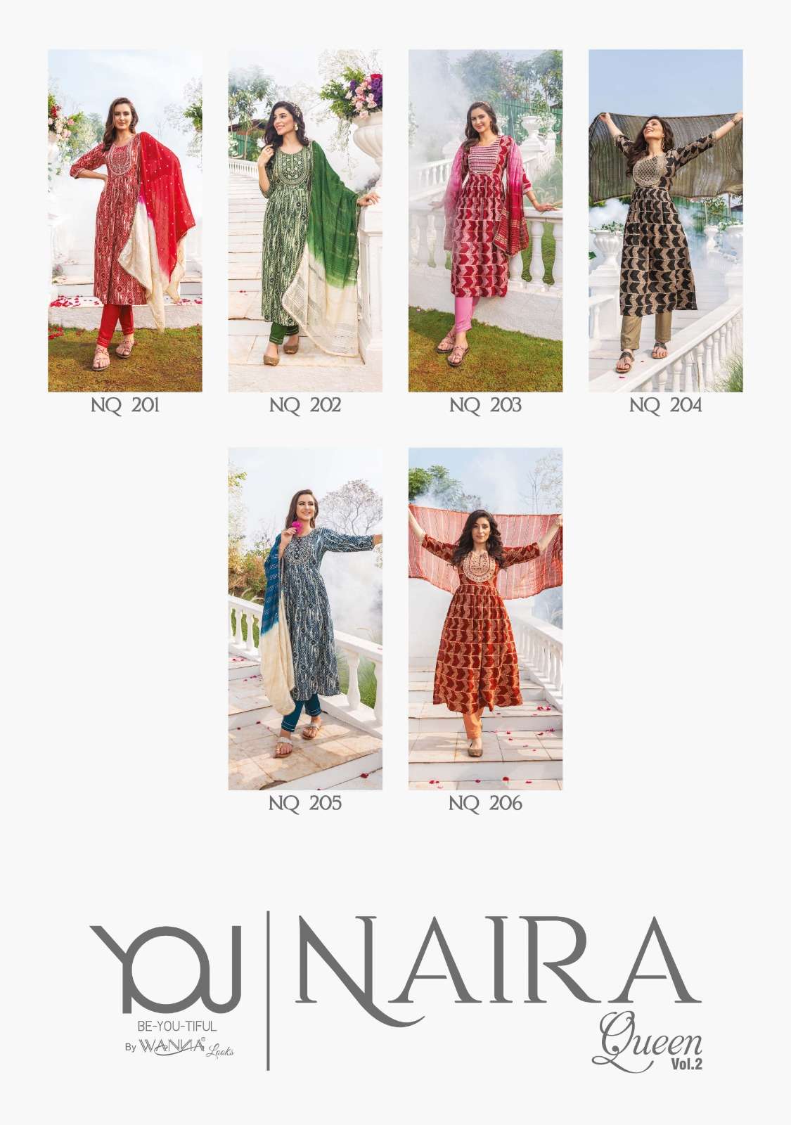 WANNA LAUNCHING NEW CATALOGUE NAIRA QUEEN- 2 3PCS CONCEPT NAIRA CUT KURTI PANT WITH DUPATTA SET- WHOLESALE DEAL SURAT