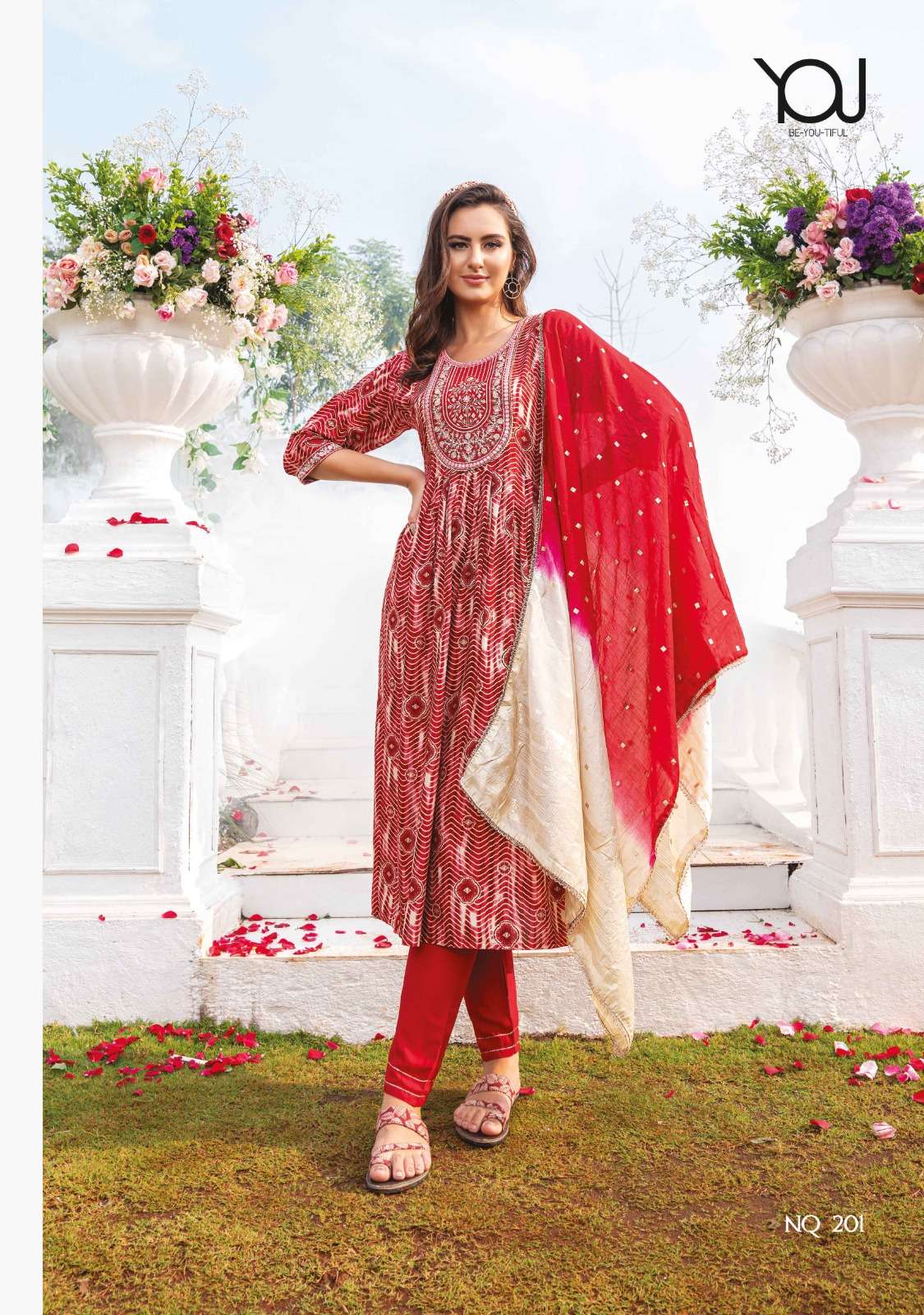 WANNA LAUNCHING NEW CATALOGUE NAIRA QUEEN- 2 3PCS CONCEPT NAIRA CUT KURTI PANT WITH DUPATTA SET- WHOLESALE DEAL SURAT