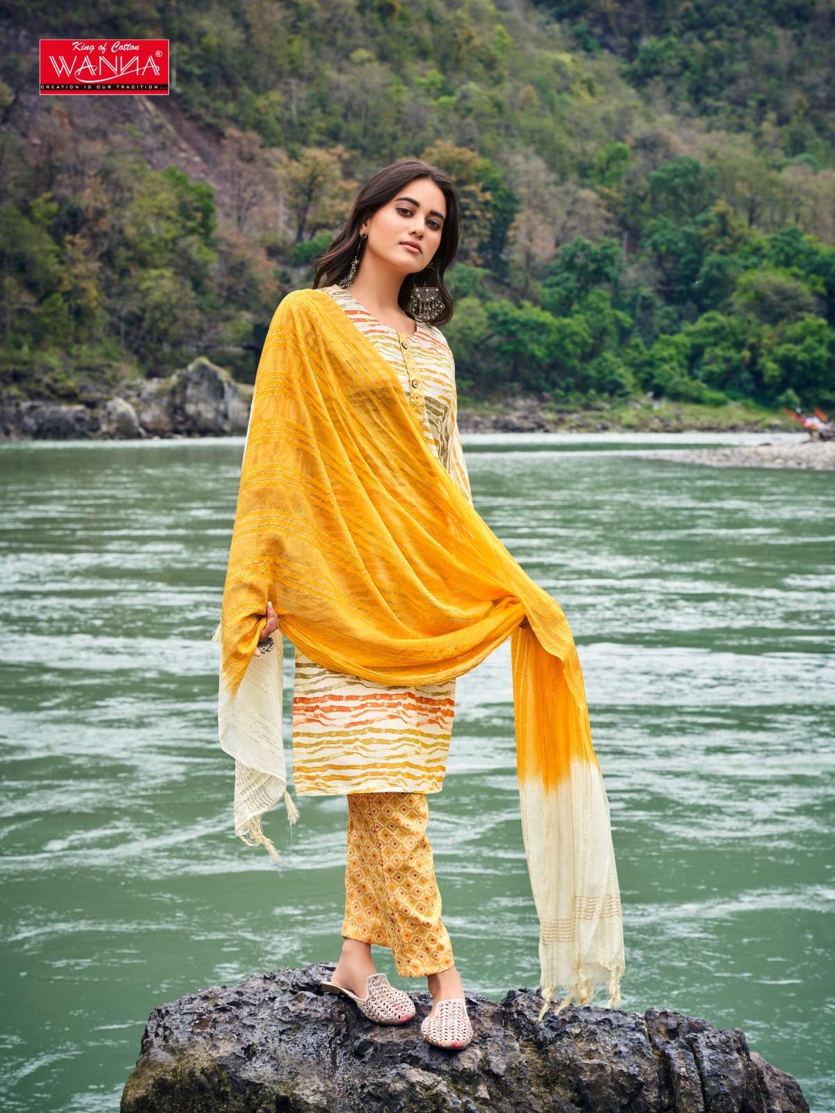 WANNA PRESENT LAUNCHING THE NEW CATALOGUE GO GRACEFUL 3PCS CONCEPT CAPSULE PRINT KURTI PANT WITH DUPATTA SET- WHOLESALE EXPORTER SURAT