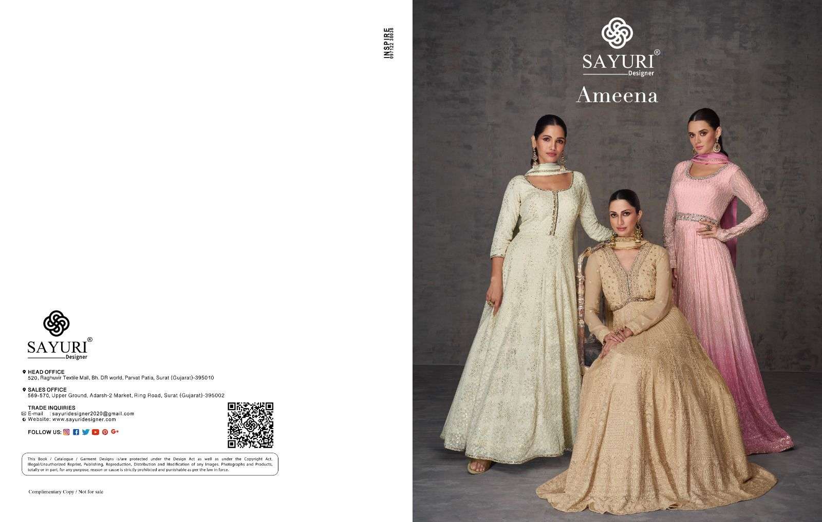 AMEENA 3PCS CATLOUG LAUNCH BY SAYURI DESIGNER 