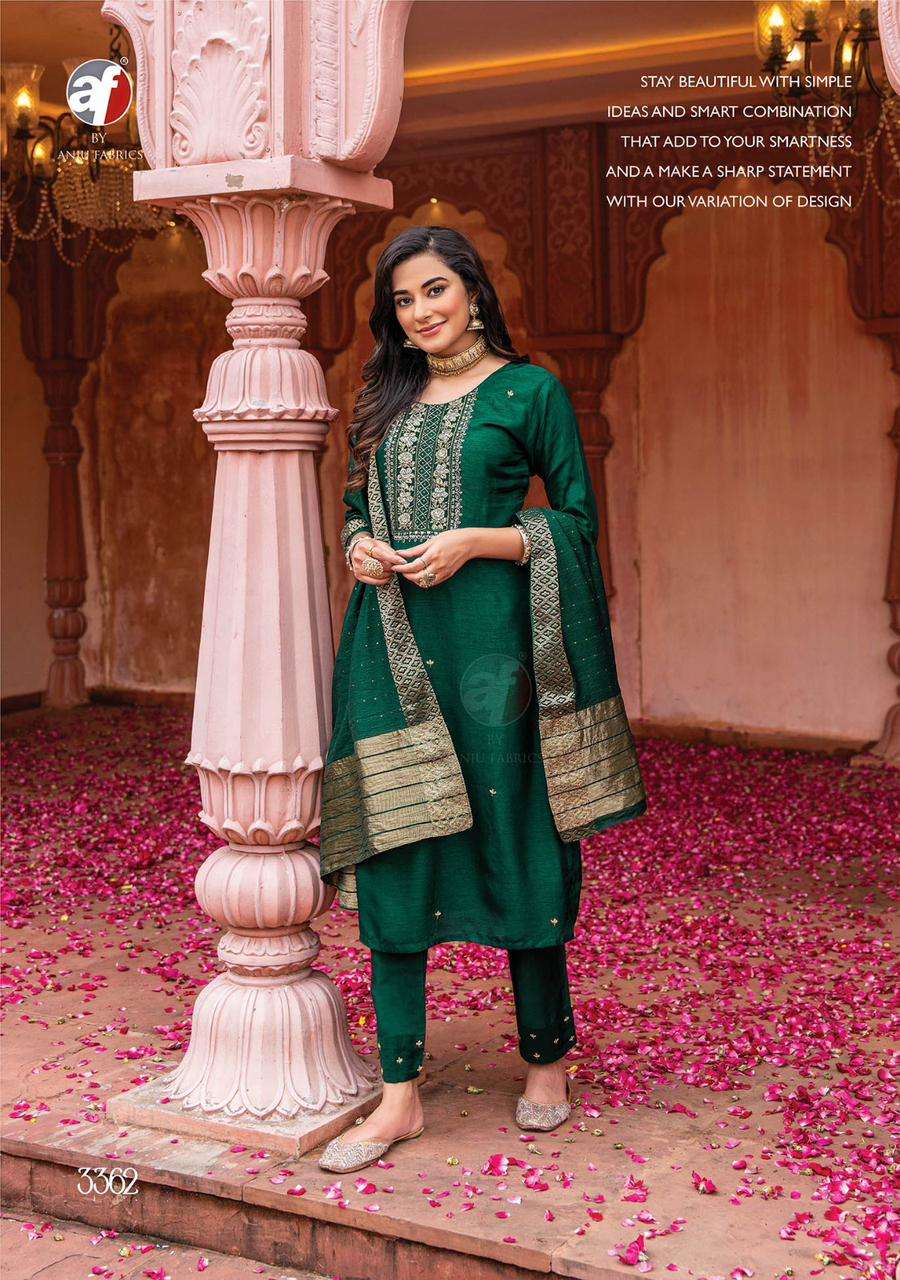 ANJU FABRICS LAUNCH NEW CATALOUGE GHUNGHAT VOL-9 DESIGN NO.3362