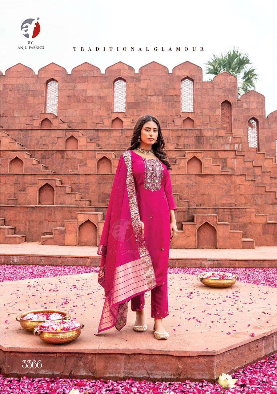 ANJU FABRICS LAUNCH NEW CATALOUGE GHUNGHAT VOL-9 DESIGN NO.3366