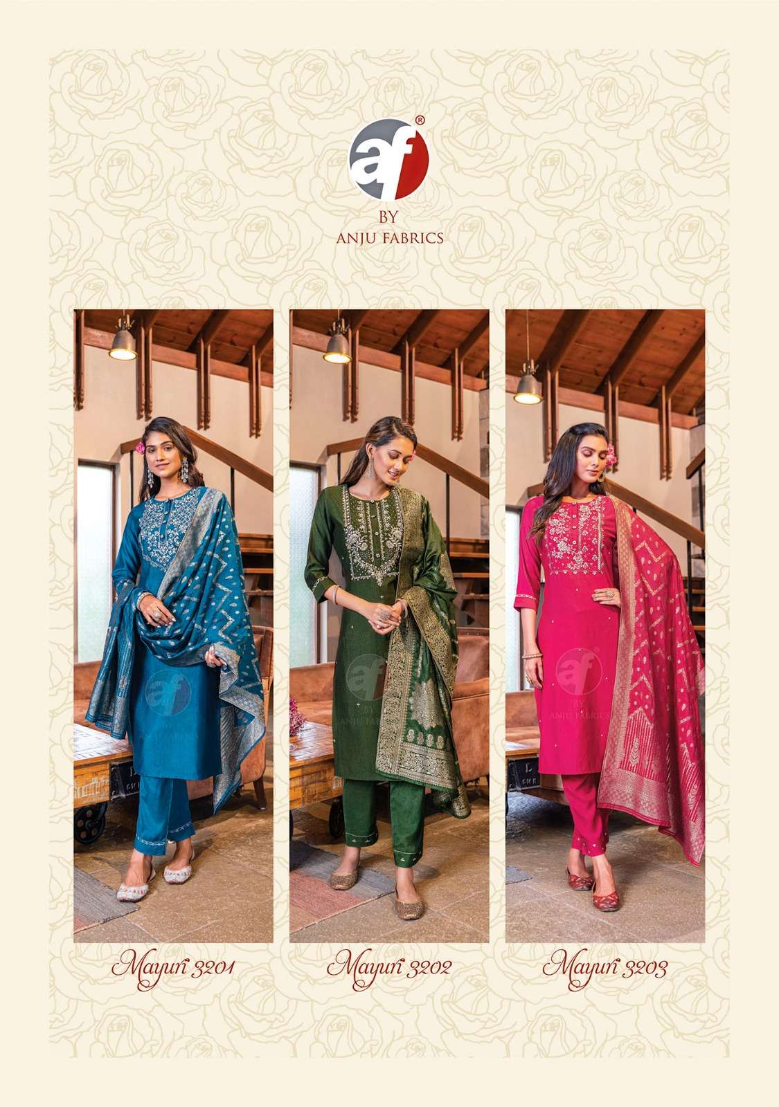 ANJU FABRICS LAUNCH NEW CATALOUGE MAYURI VOL-3 