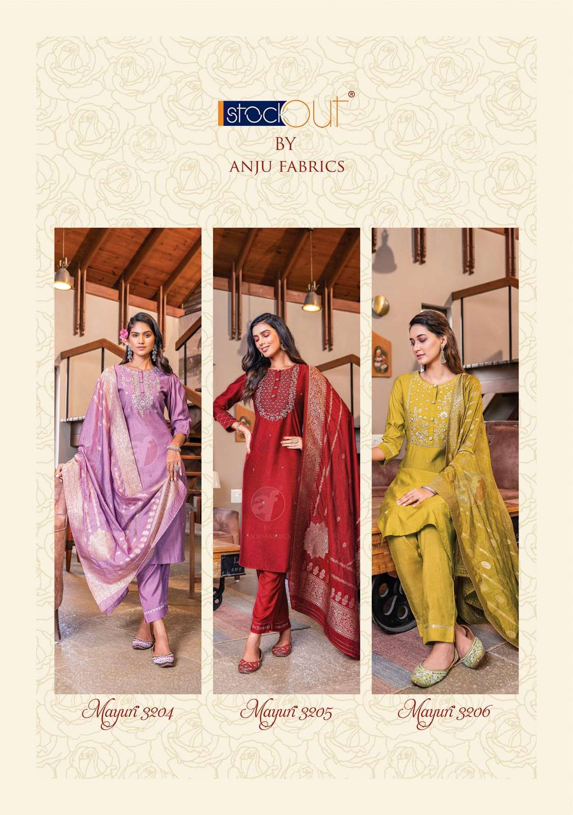 ANJU FABRICS LAUNCH NEW CATALOUGE MAYURI VOL-3 