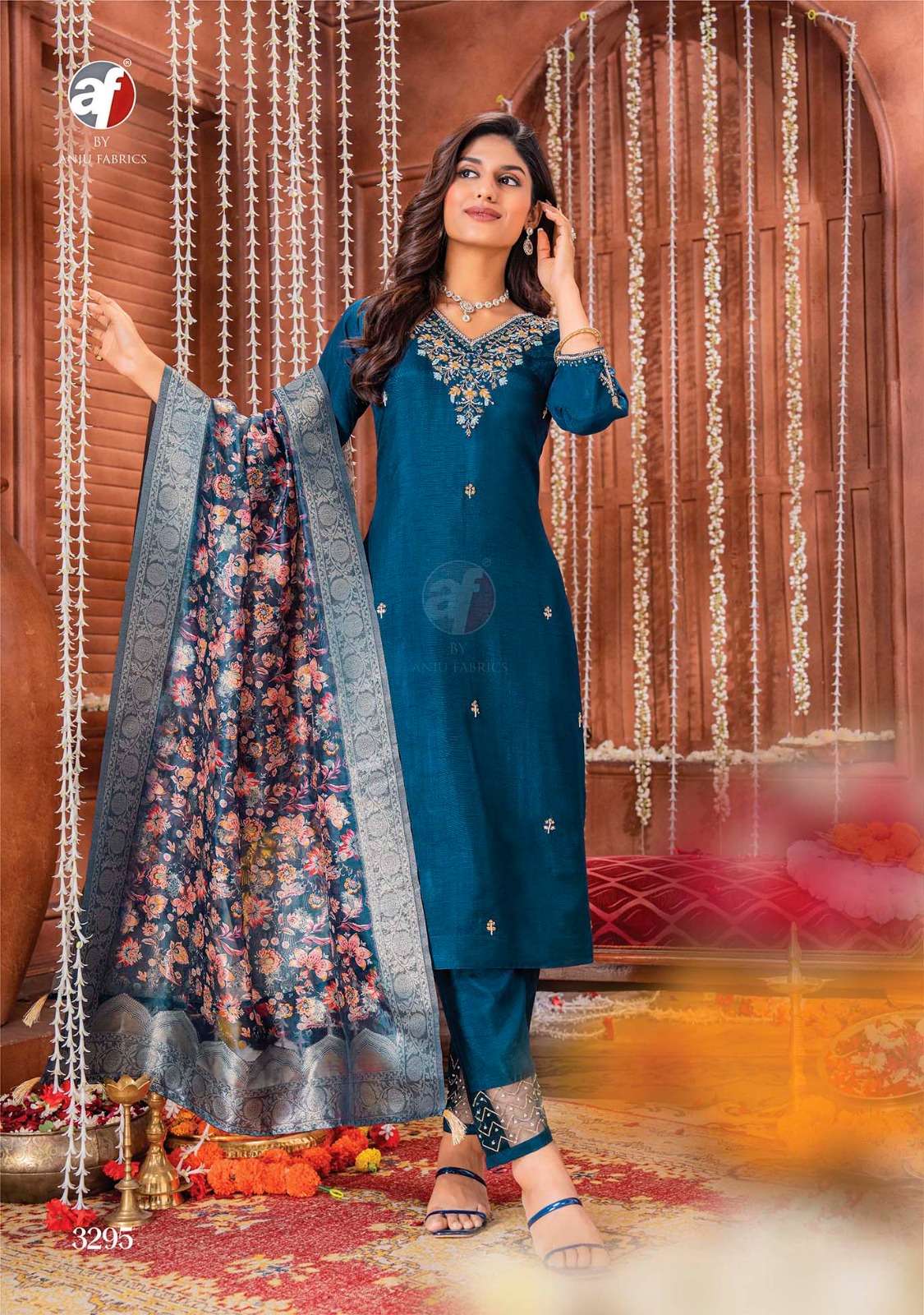 ANJU FABRICS LAUNCH NEW CATLOUG SHEHNAI VOL-6  D.NO- 3295