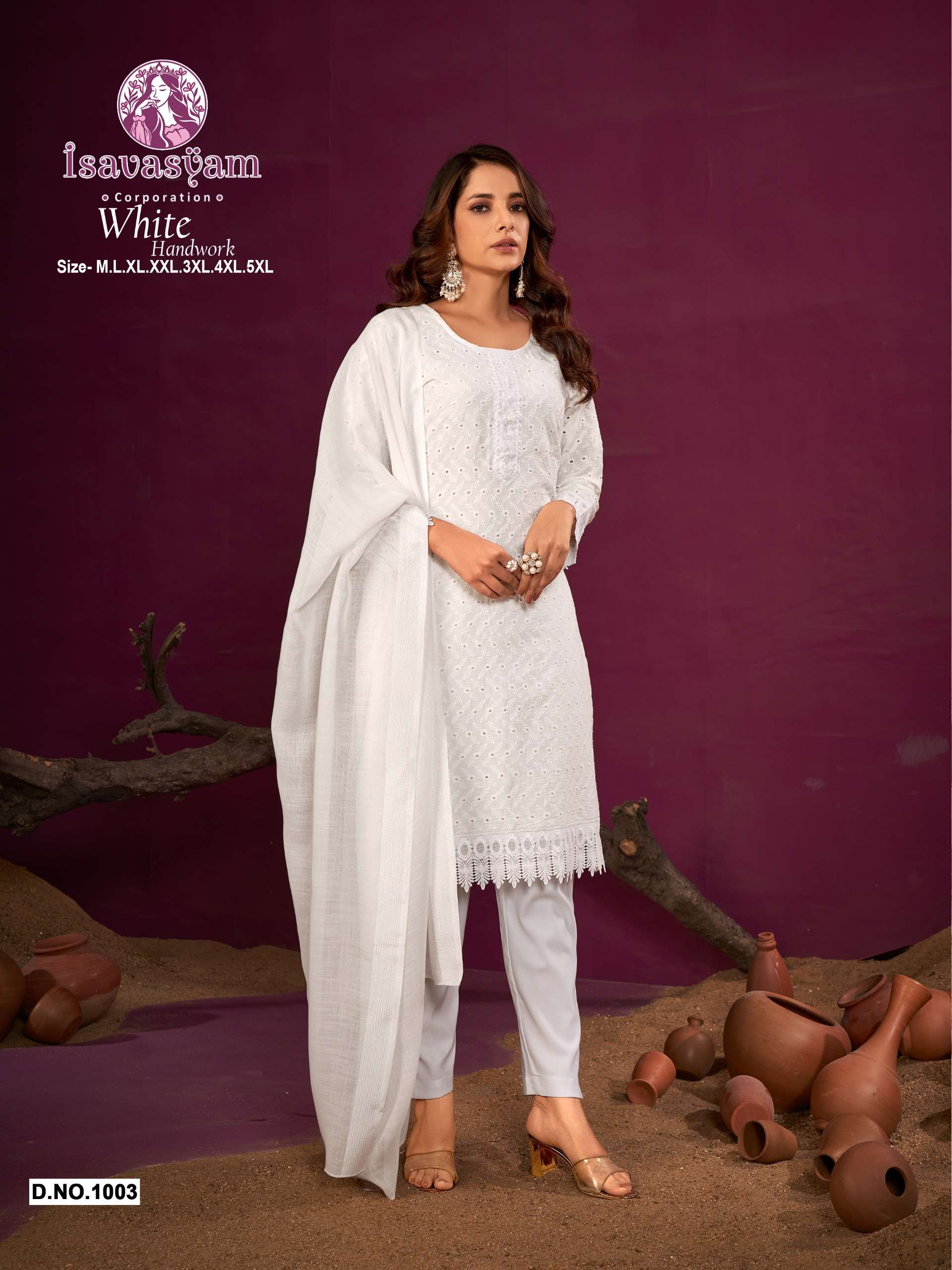 ISAVASYAM LAUNCH NEW CATLOUG WHITE DESIGN NO.1003