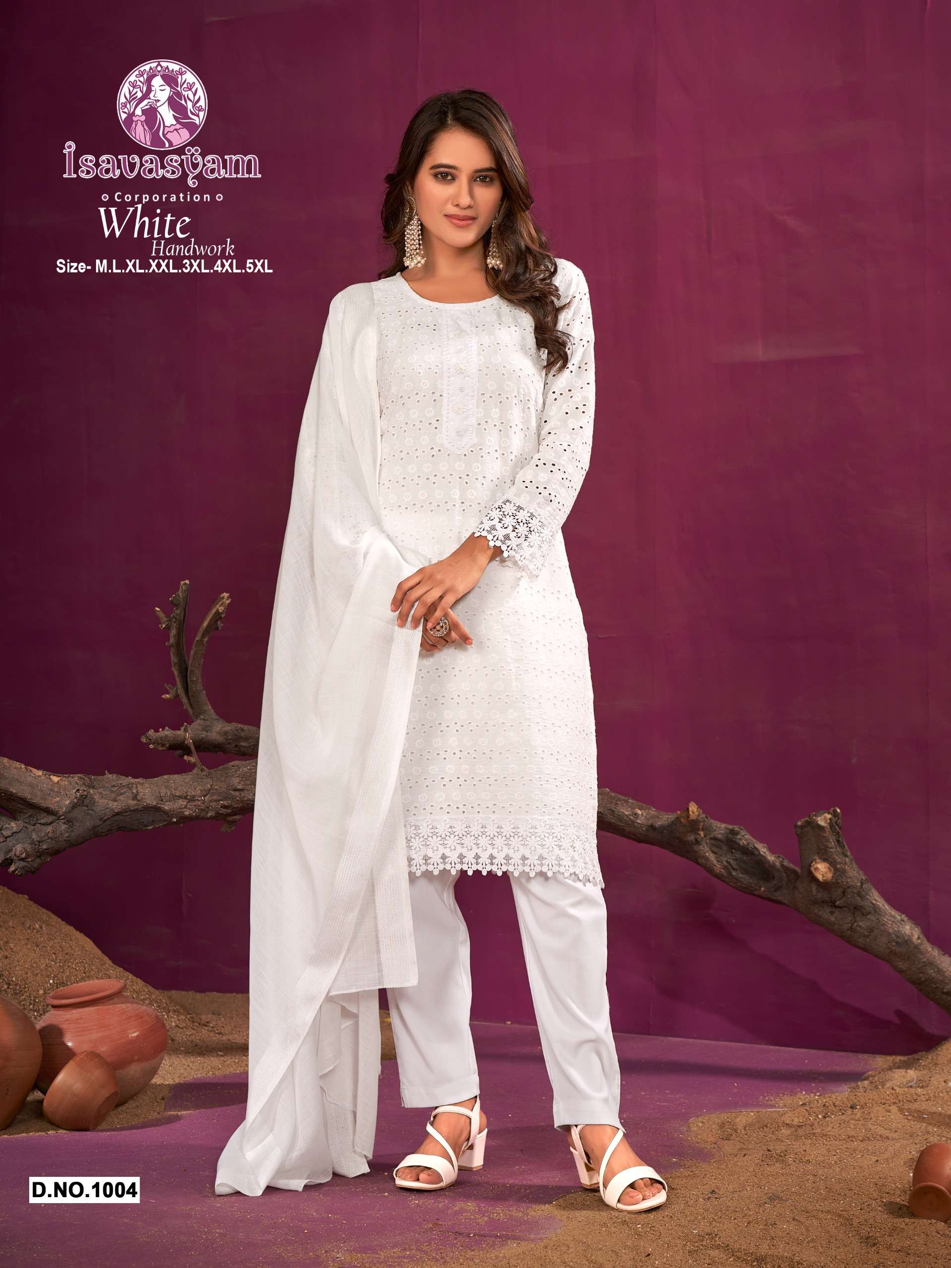 ISAVASYAM LAUNCH NEW CATLOUG WHITE DESIGN NO.1004