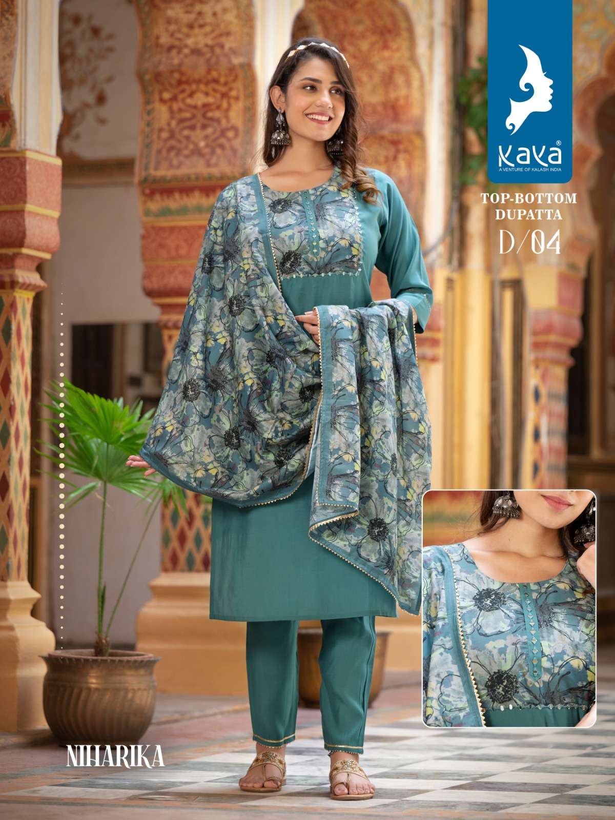 KAYA KURTI LAUNCH 3PCS CONCEPT NEW CATLOUG NIHARIKA DESIGN NO.04