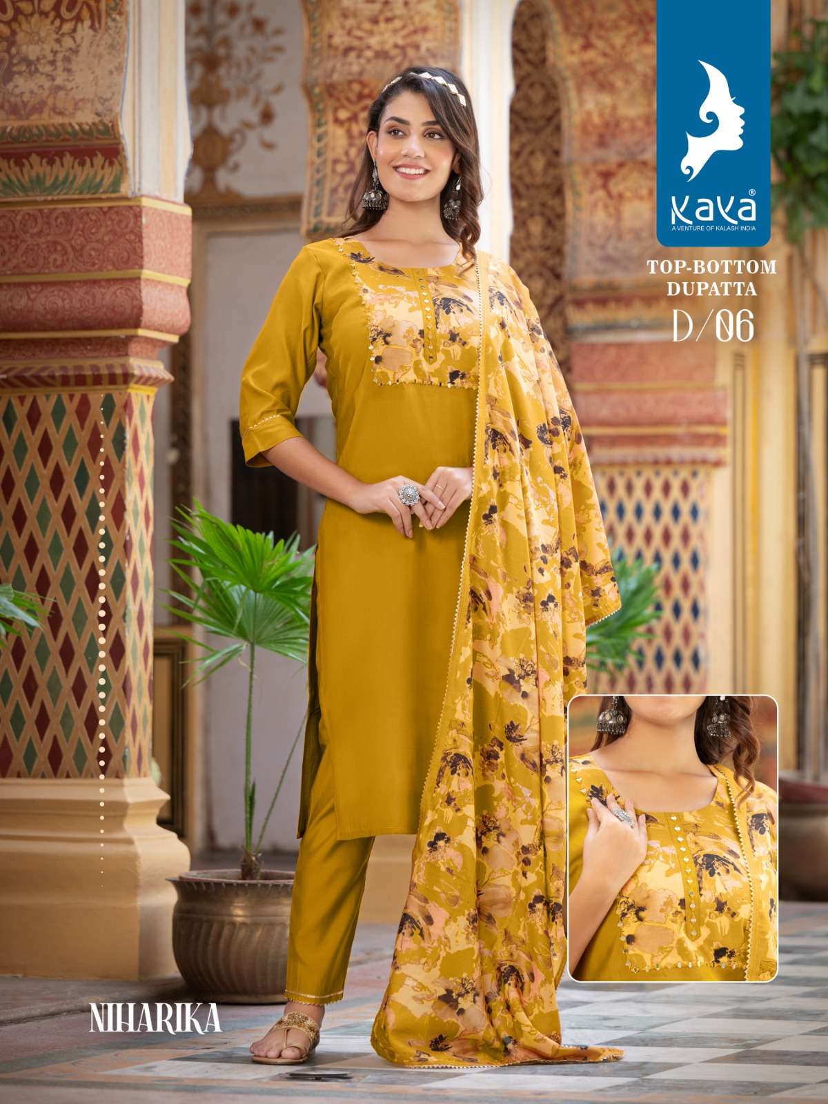 KAYA KURTI LAUNCH 3PCS CONCEPT NEW CATLOUG NIHARIKA DESIGN NO.06