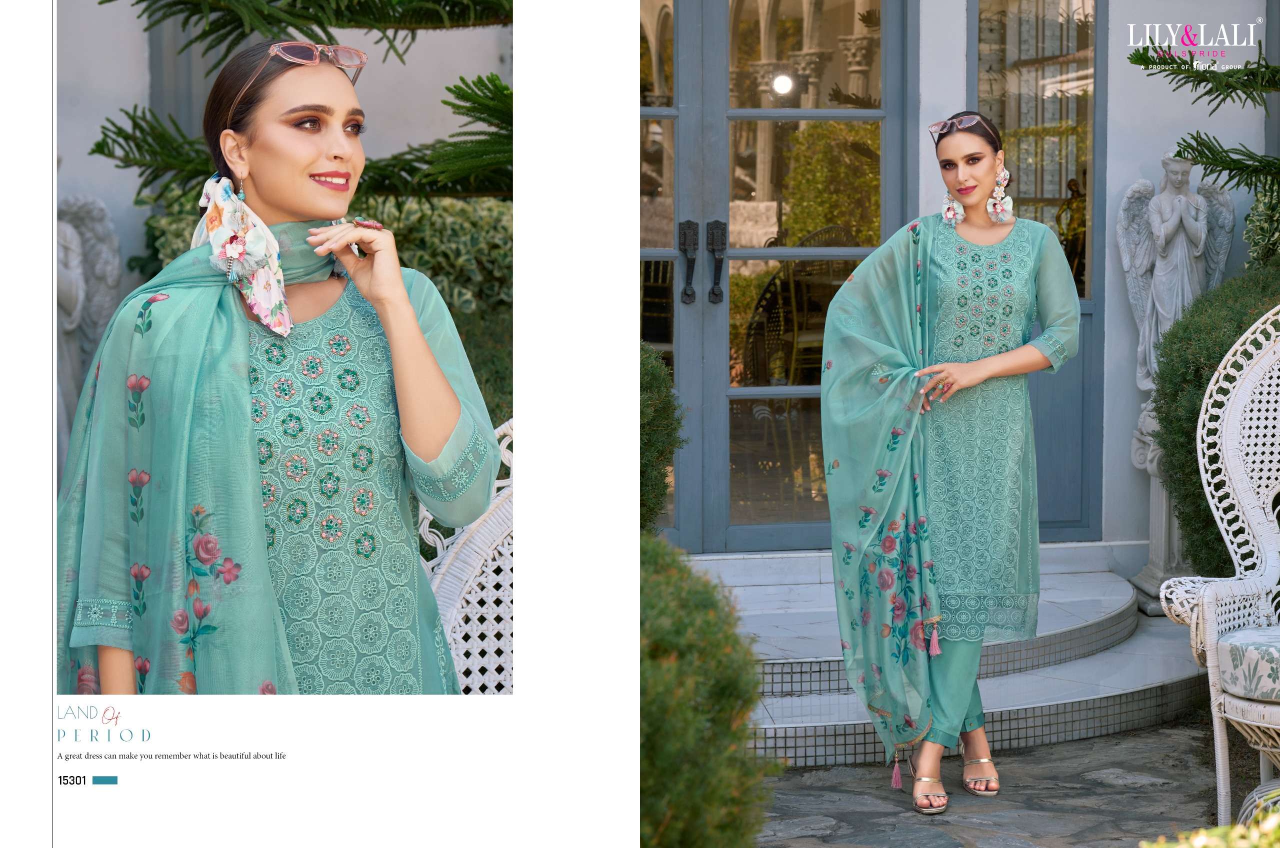 LILY & LALI PRESENTS NEW CATALOUG CHIKANKARI ORGANZA 