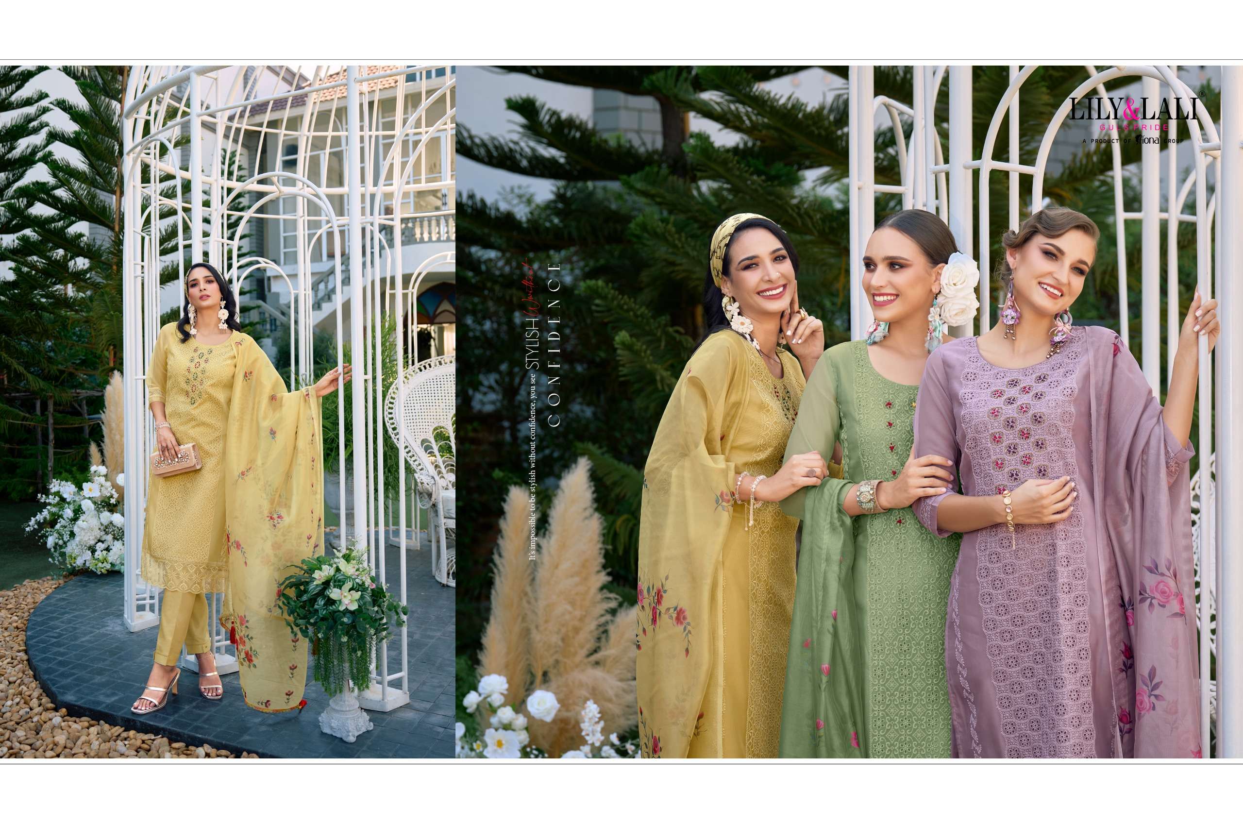LILY & LALI PRESENTS NEW CATALOUG CHIKANKARI ORGANZA 