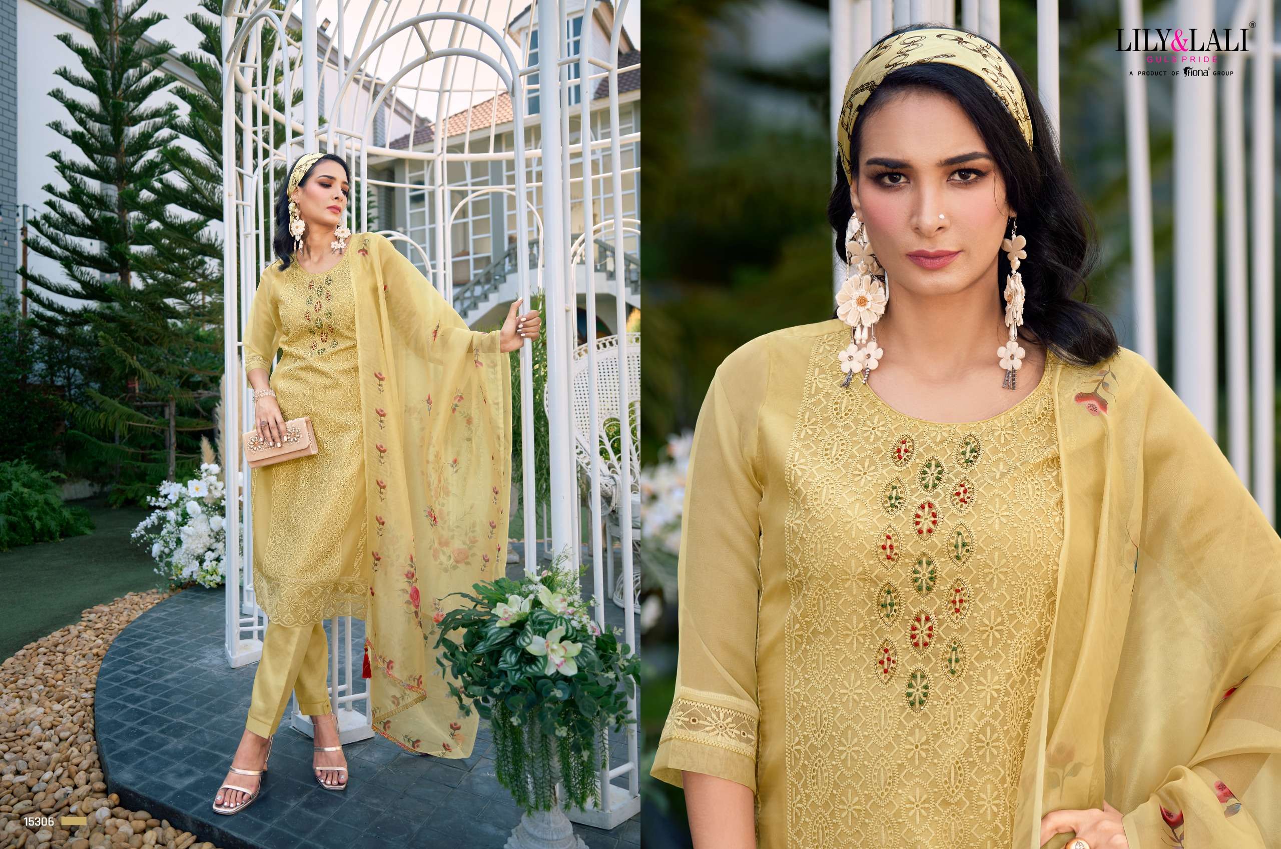 LILY & LALI PRESENTS NEW CATALOUG CHIKANKARI ORGANZA 