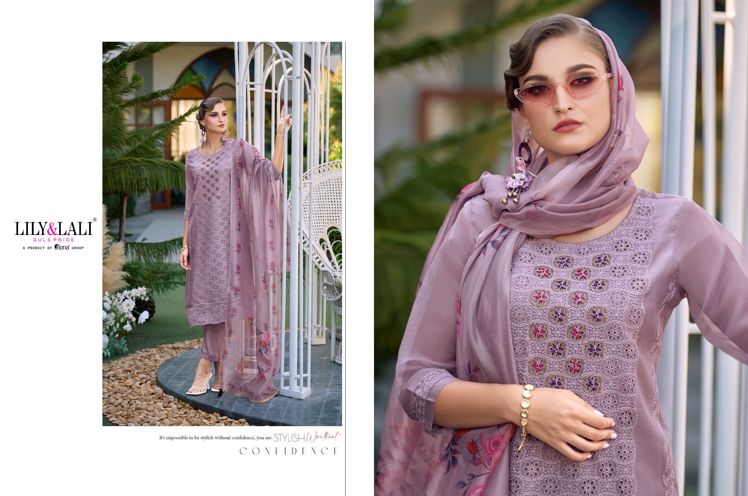 LILY & LALI PRESENTS NEW CATALOUG CHIKANKARI ORGANZA 