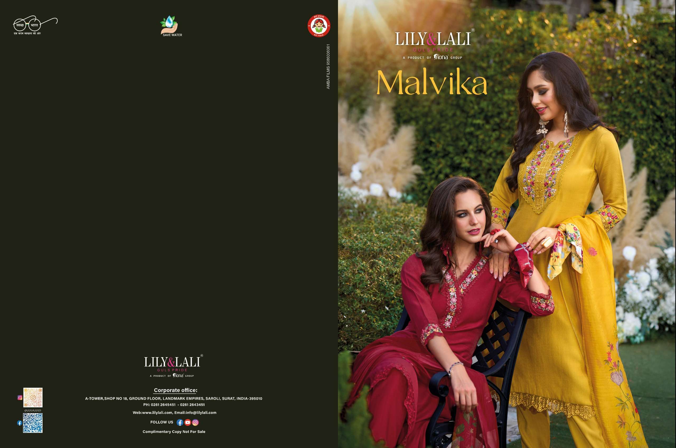 LILY &LALI PRESENTS NEW PREMIUM CATLOUG MALVIKA