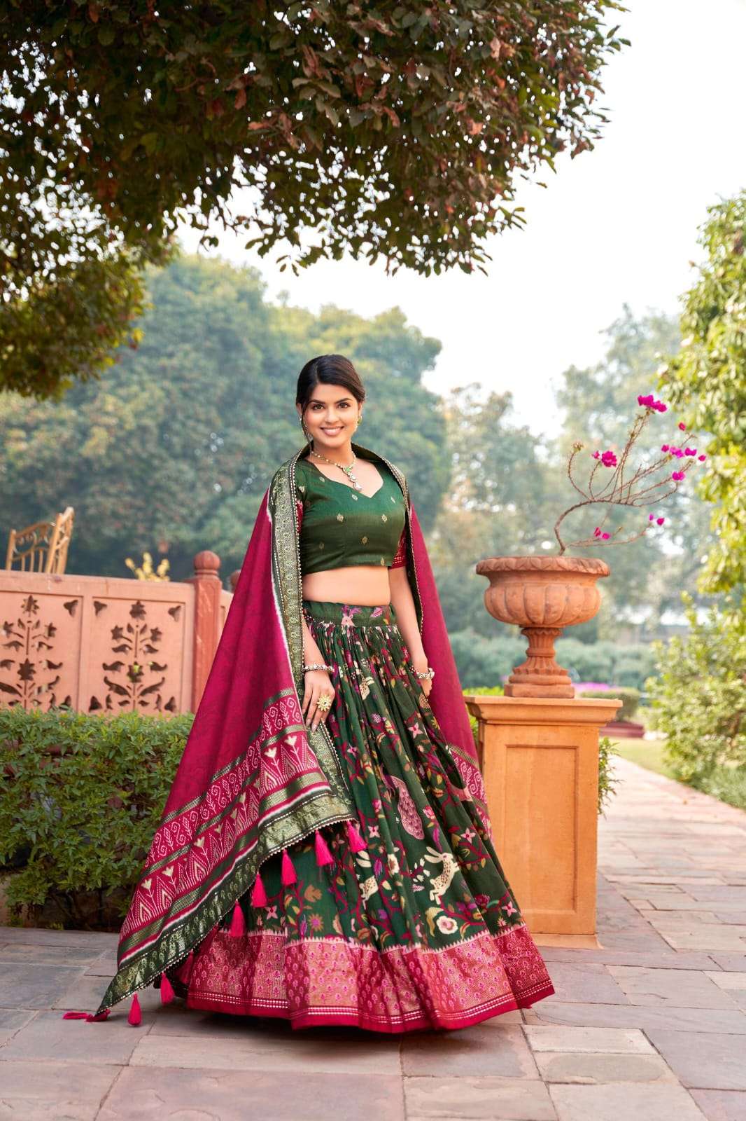 LUCACCI DESIGNER LAUNCH NEW LEHNGA CHOLI COLOUR 1202GRN