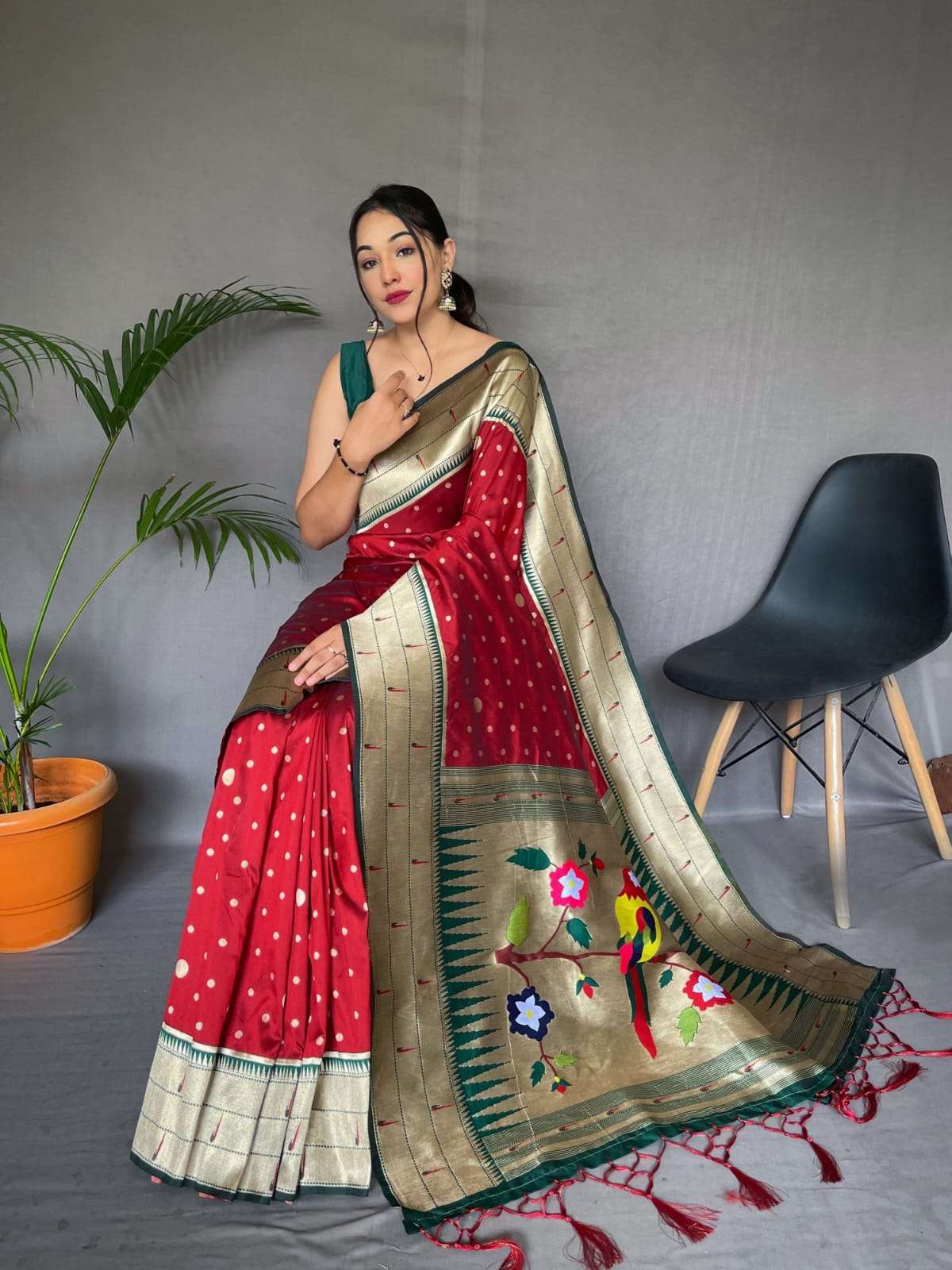 LUCACCI DESIGNER PRESENT NEW CATALOUGE POLKA PAITHANI 207