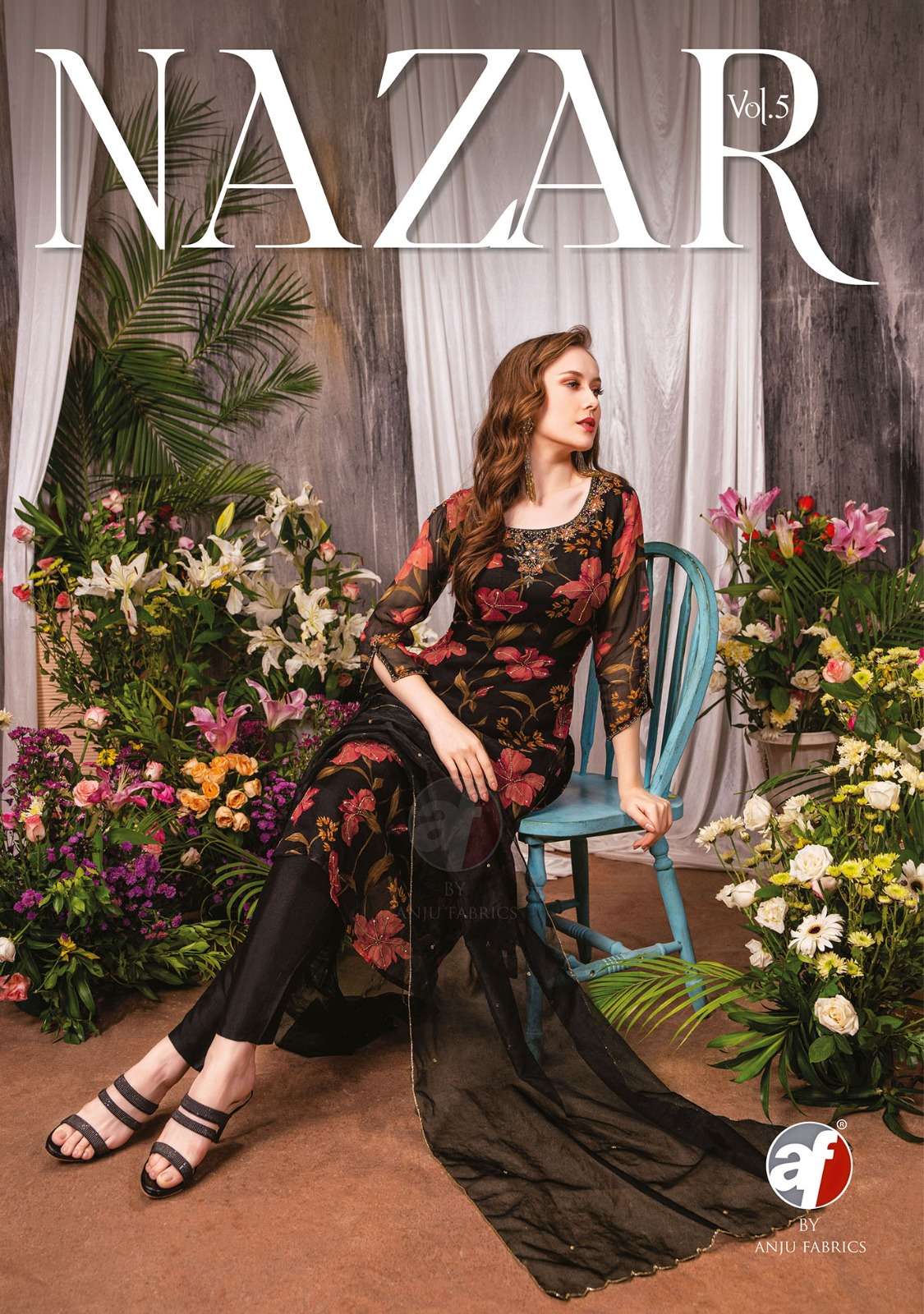 NAZAR VOL 5 KURTI PANY WITH DUPATTA LAUNCHED BY ANJU FABRICS