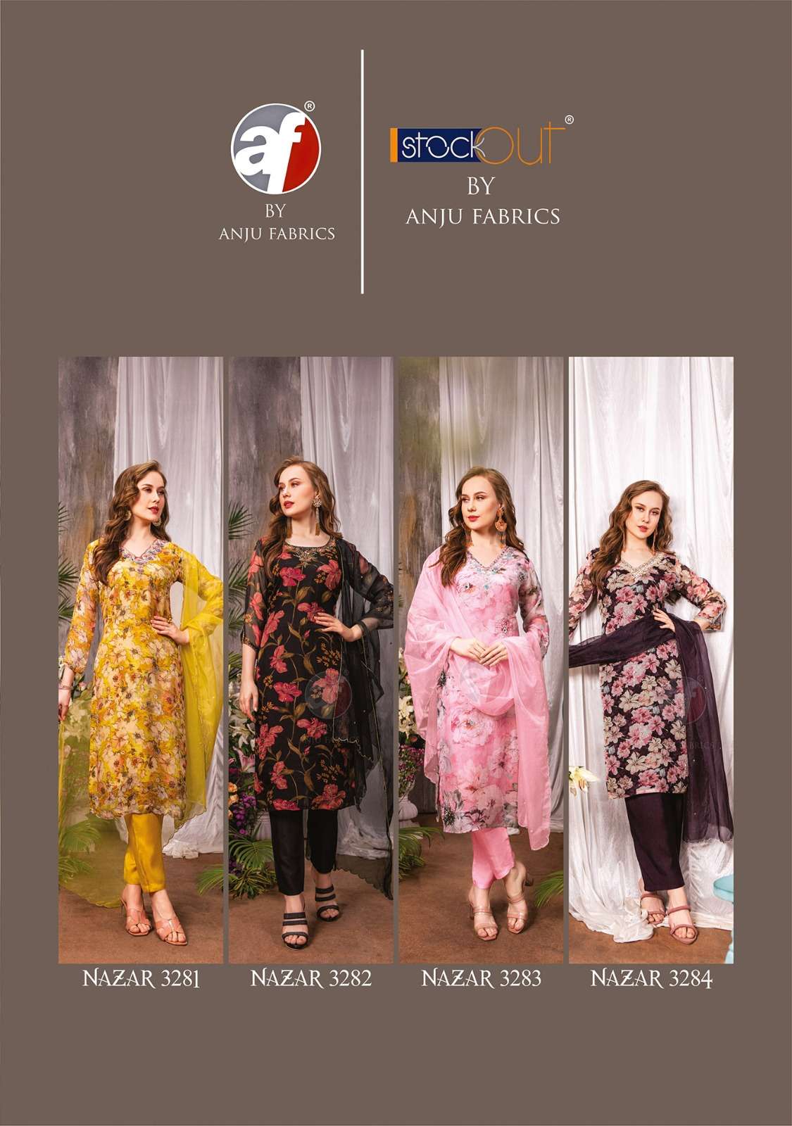 NAZAR VOL 5 KURTI PANY WITH DUPATTA LAUNCHED BY ANJU FABRICS