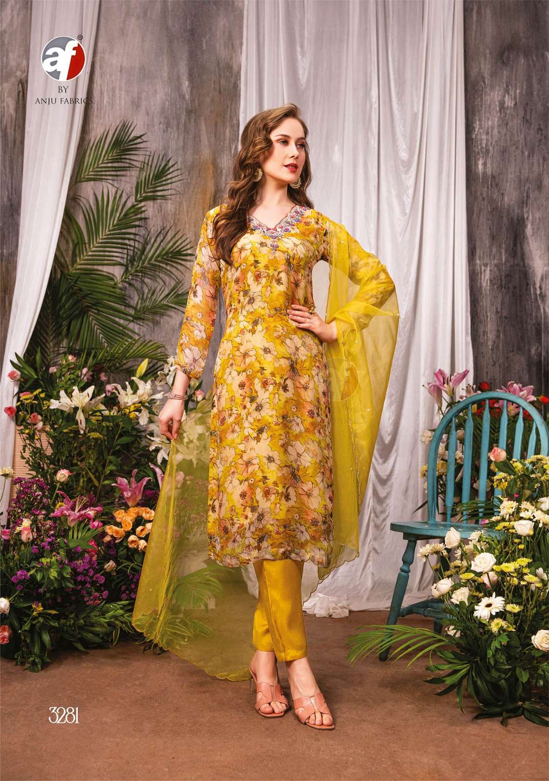 NAZAR VOL 5 KURTI PANY WITH DUPATTA LAUNCHED BY ANJU FABRICS