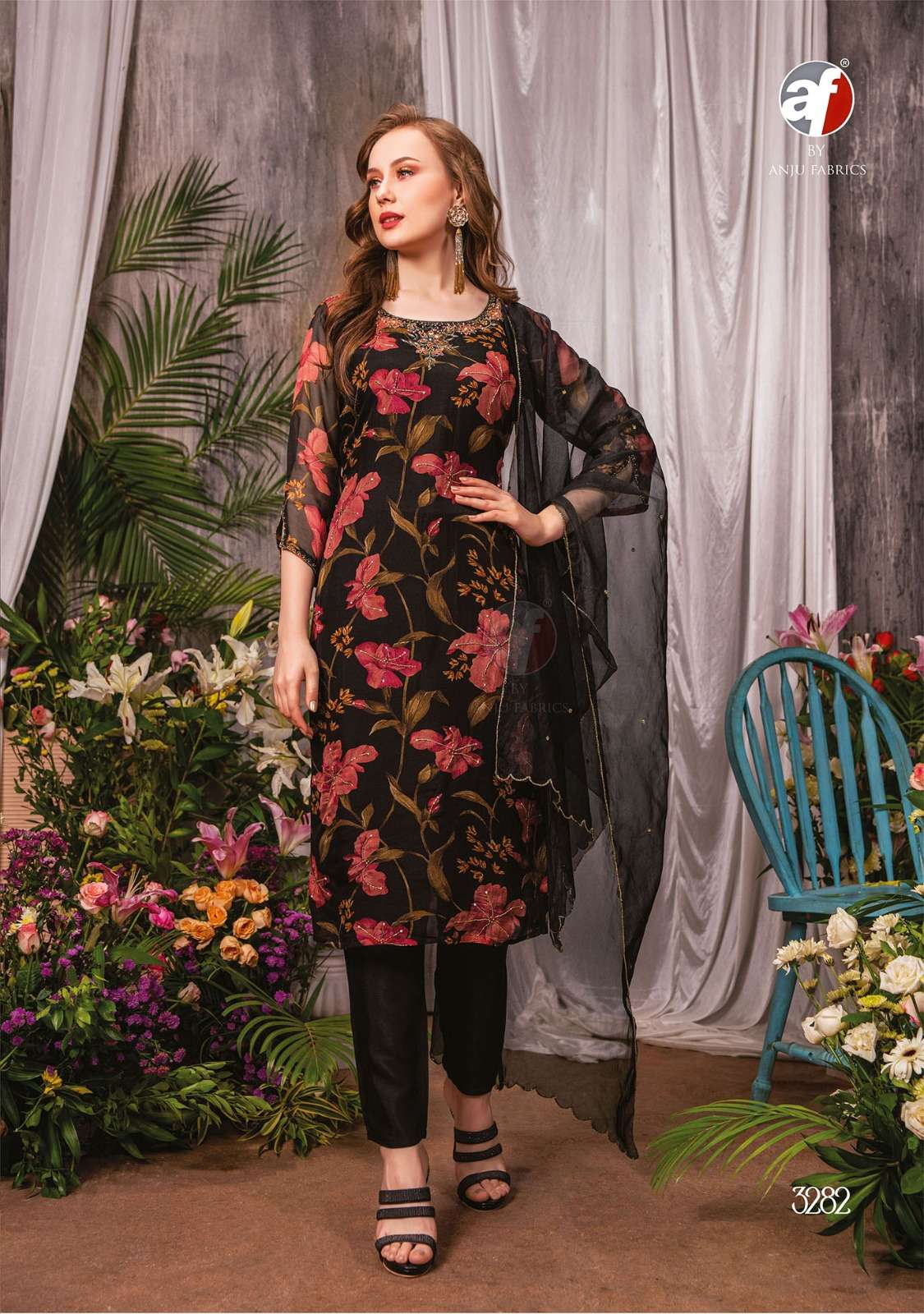 NAZAR VOL 5 KURTI PANY WITH DUPATTA LAUNCHED BY ANJU FABRICS